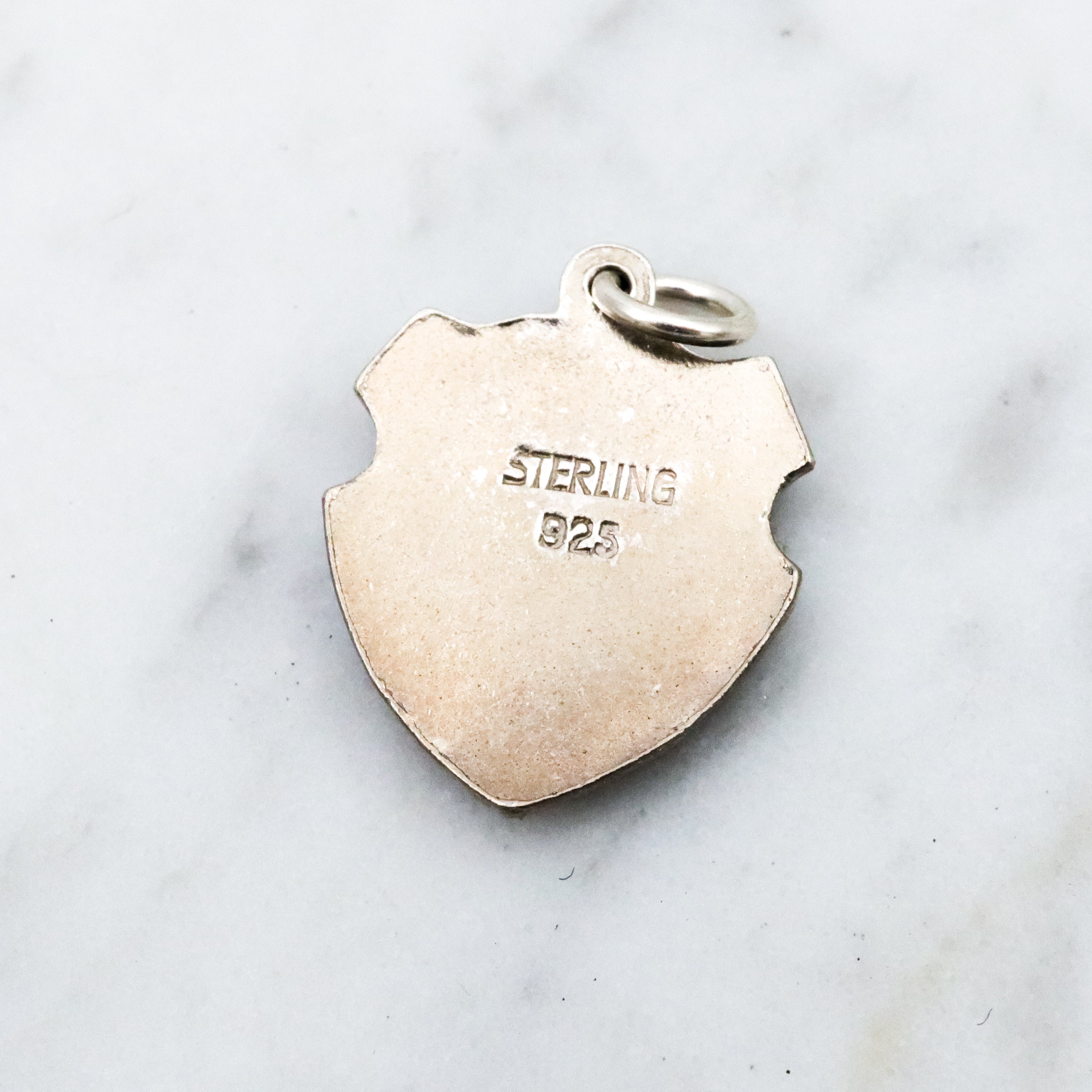 Vintage sterling enamel Oklahoma state flag shield charm