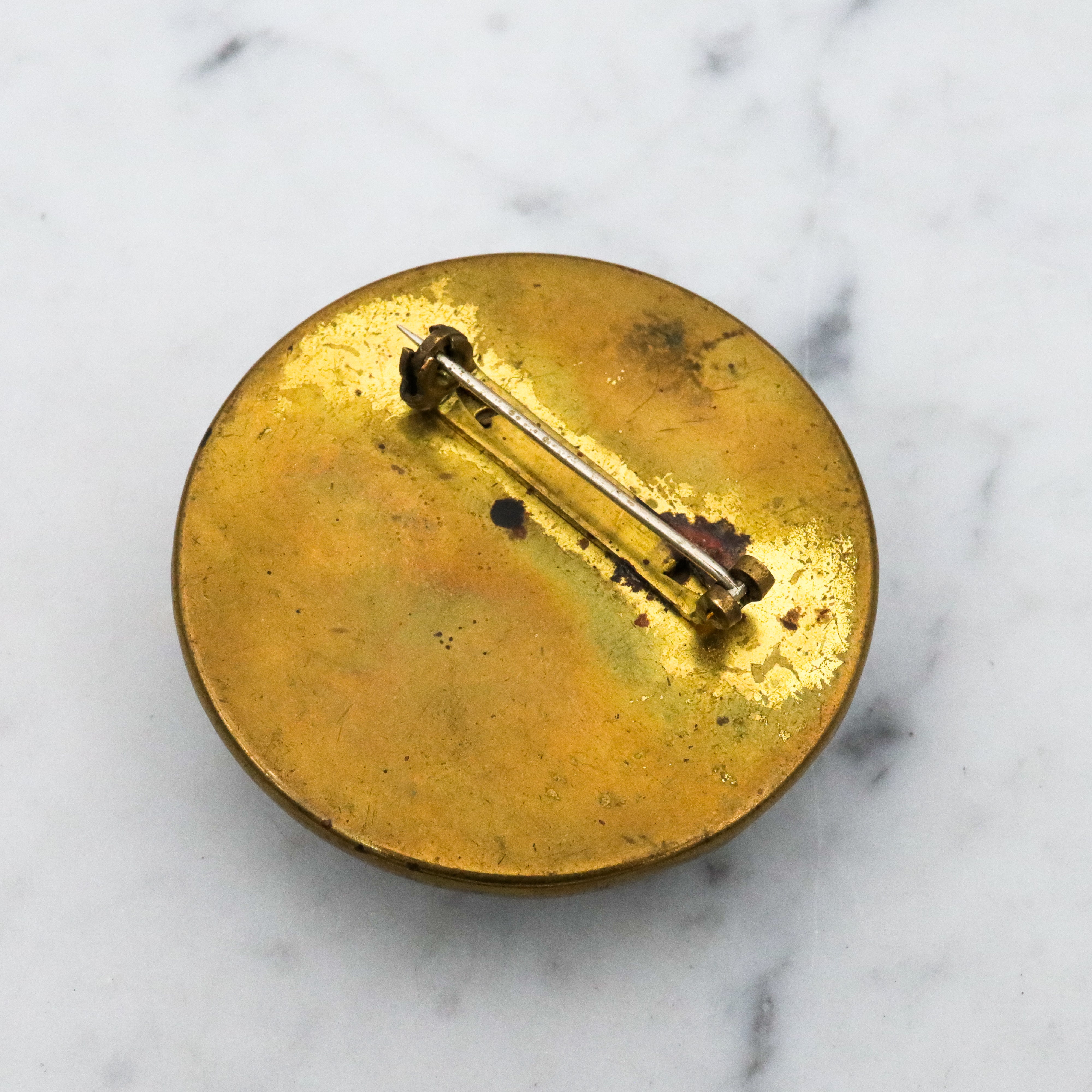 Antique Victorian equestrian horse bridle rosette pin