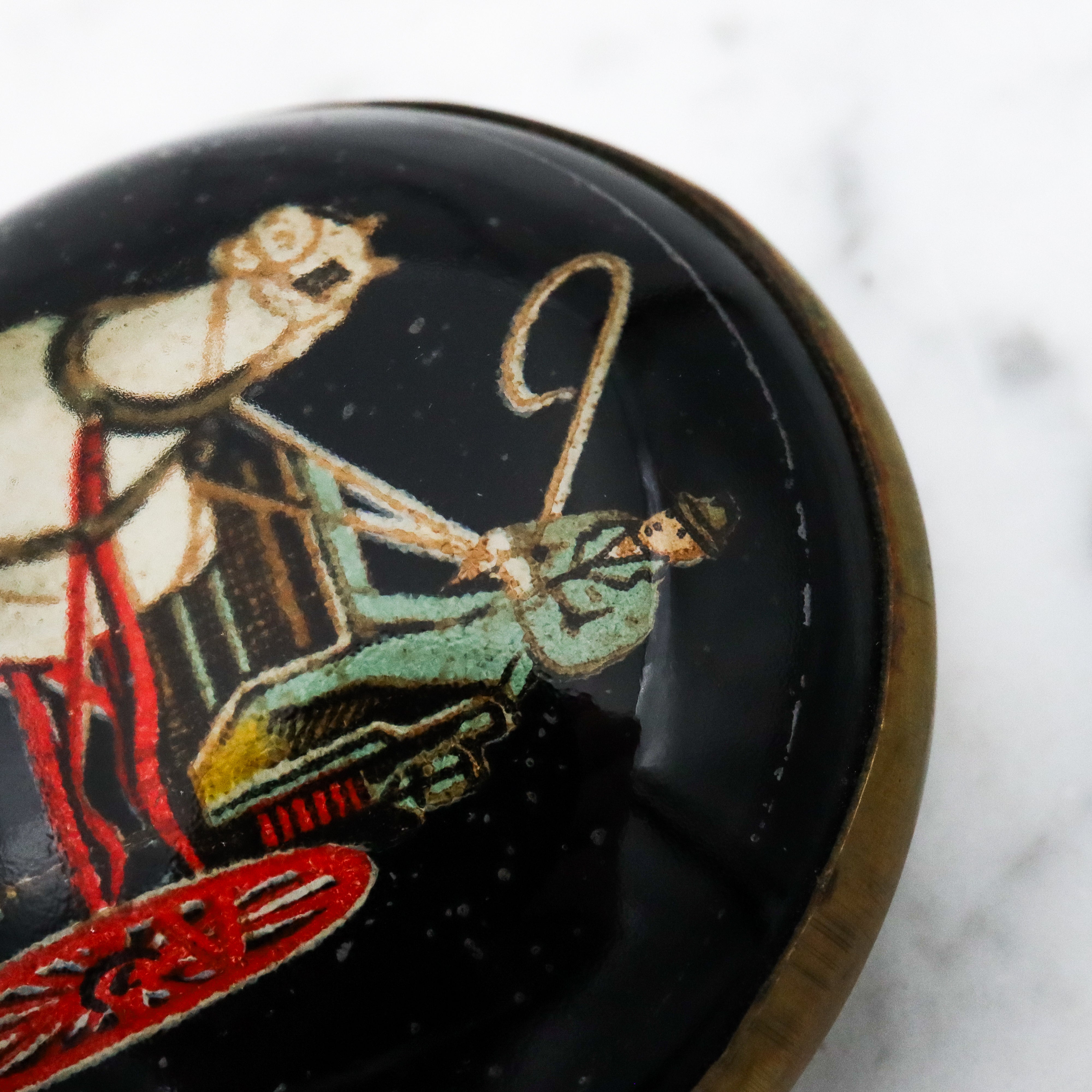 Antique Victorian equestrian horse bridle rosette pin