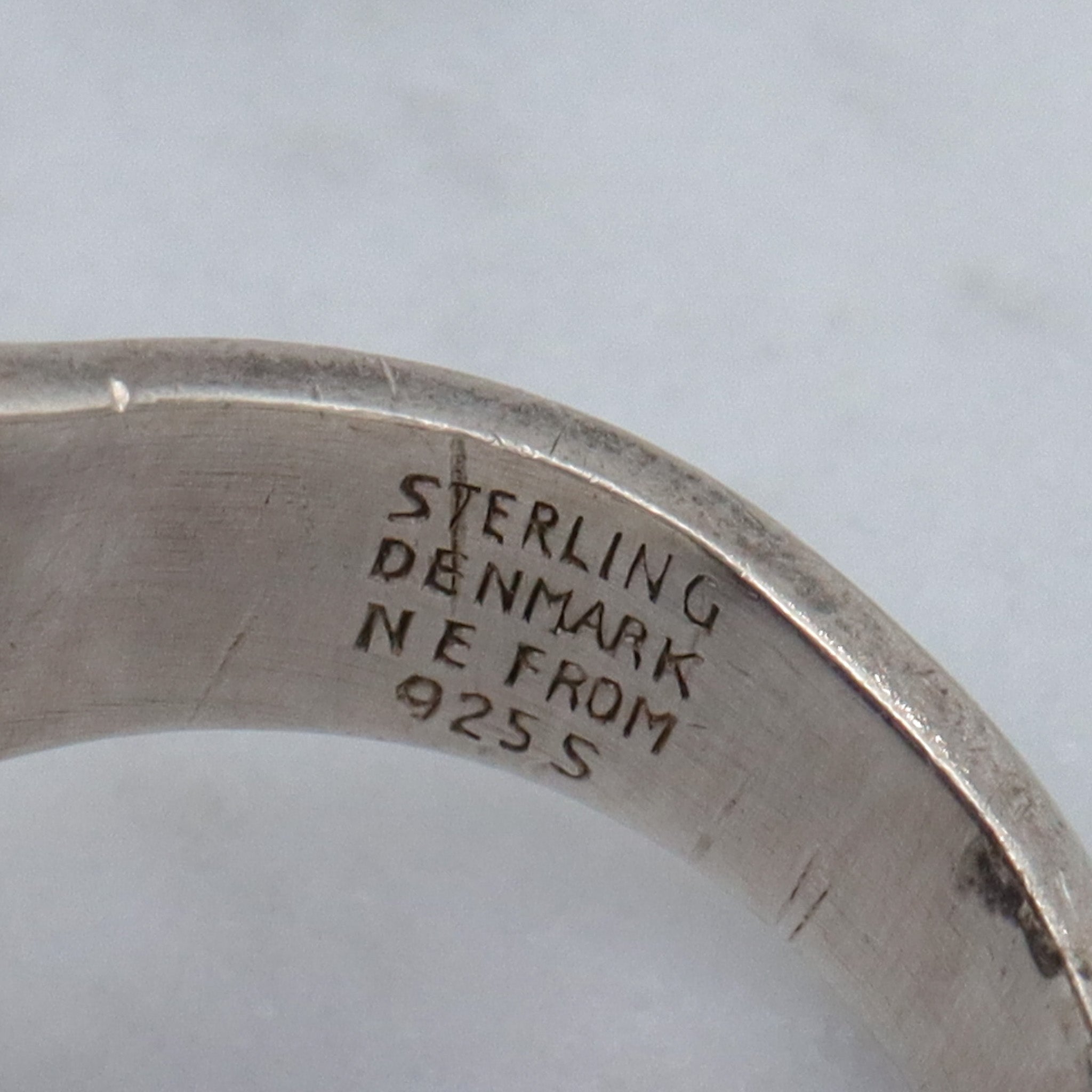 Mid Century Danish Modern sterling amethyst ring by N.E. From, sz 4