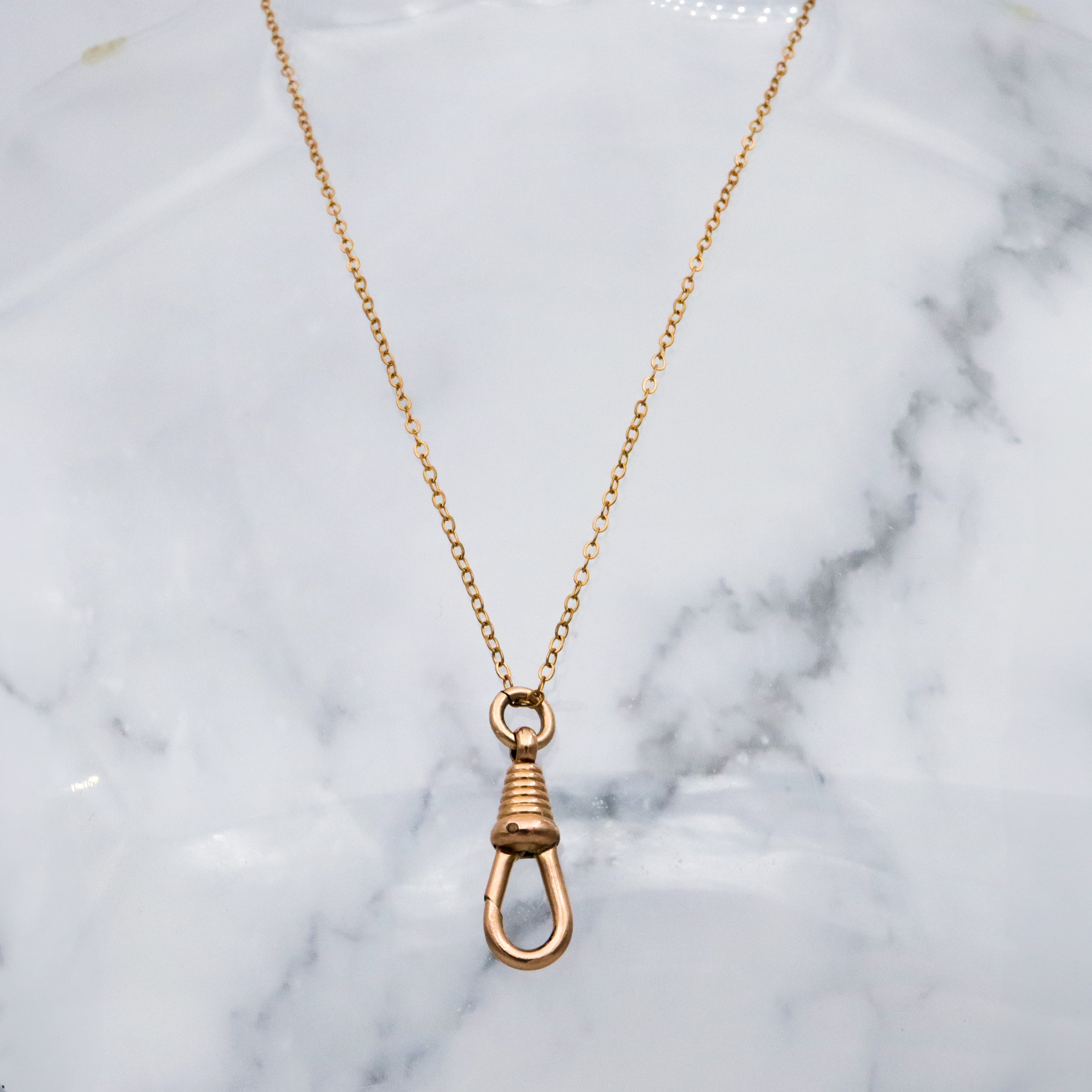 Antique Victorian rolled gold rounded dog clip clasp