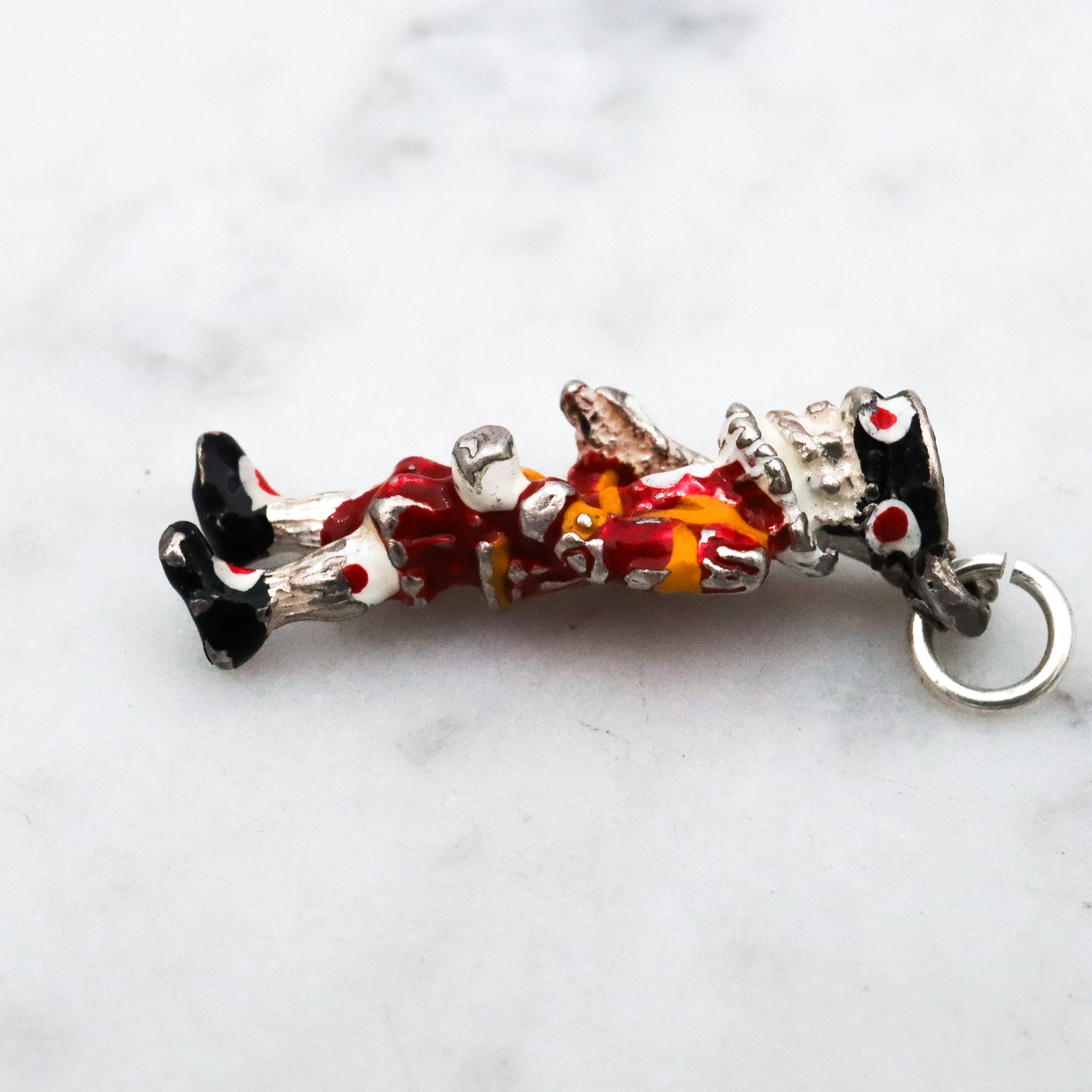 Antique sterling enamel Beefeater charm pendant