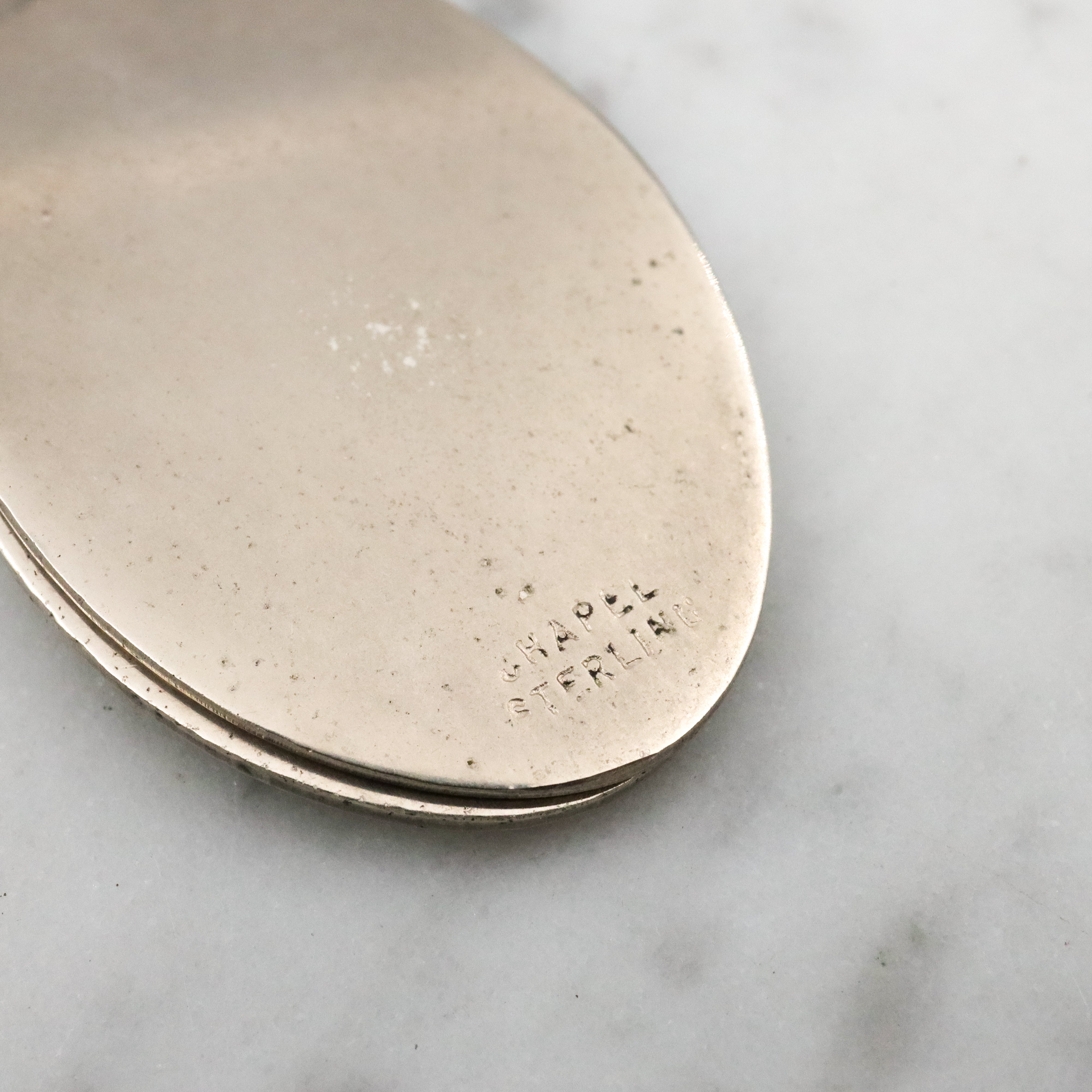 Vintage Chapel sterling Large Saint Christopher slide medallion pendant