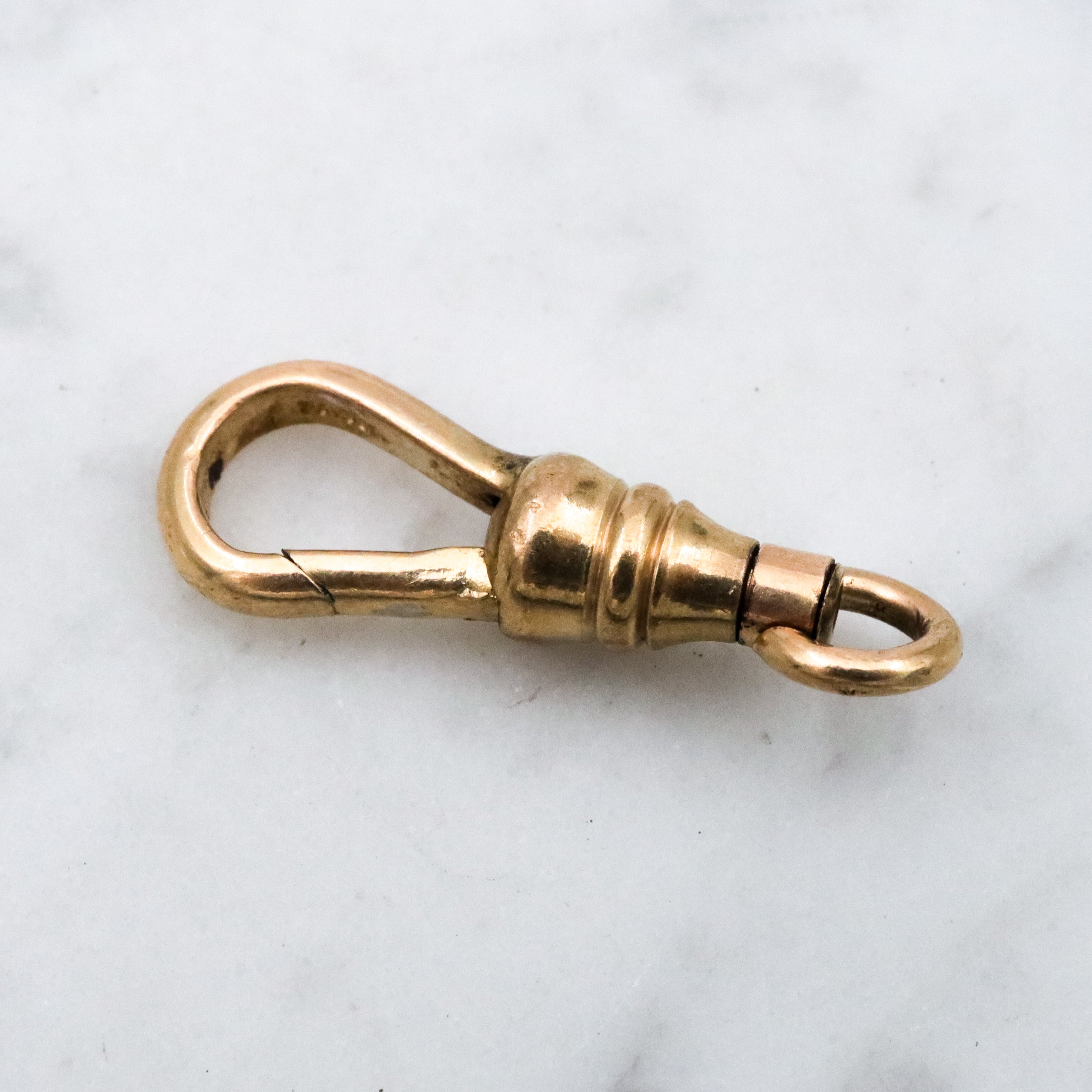 Antique Victorian gold filled dog clip swivelling clasp