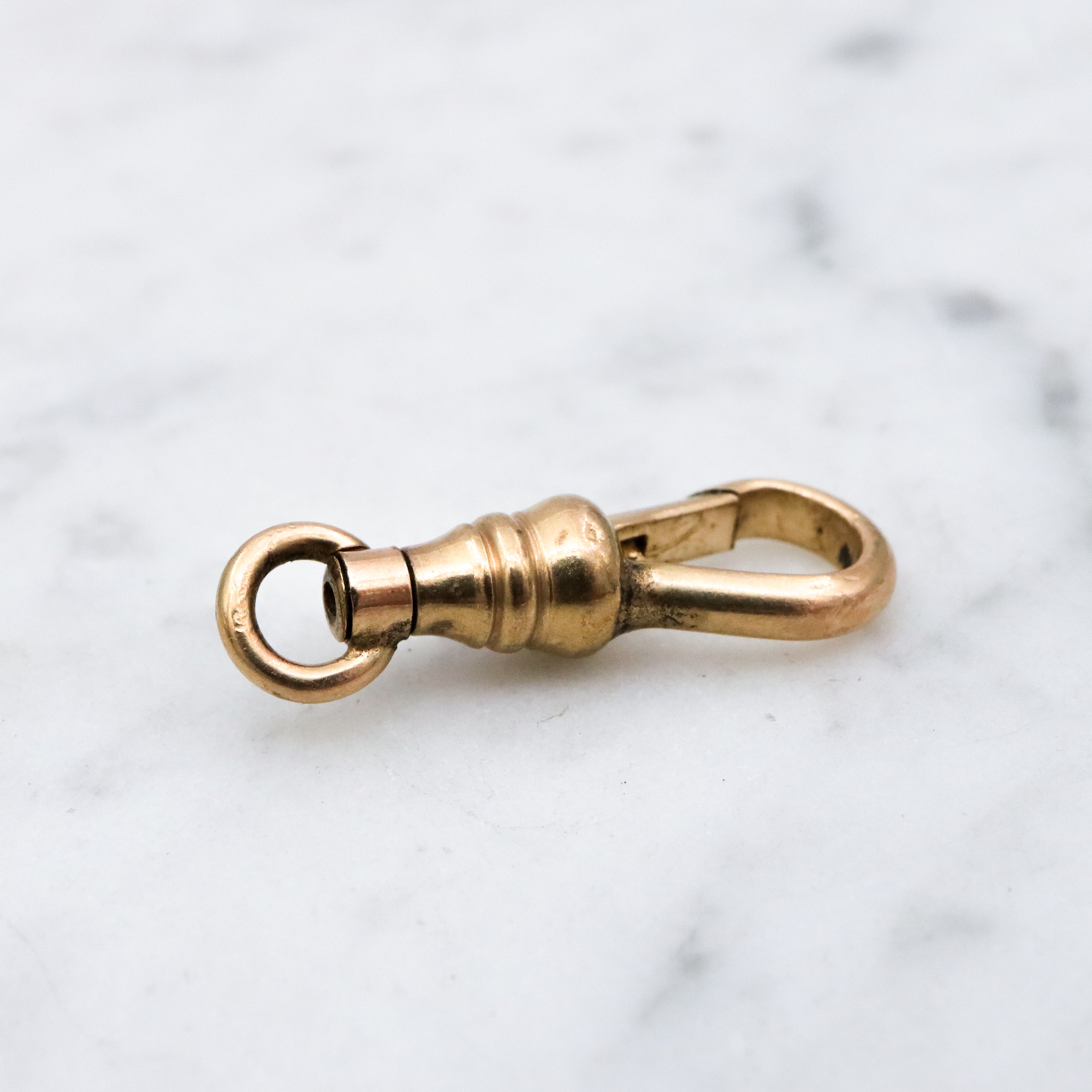 Antique Victorian gold filled dog clip swivelling clasp