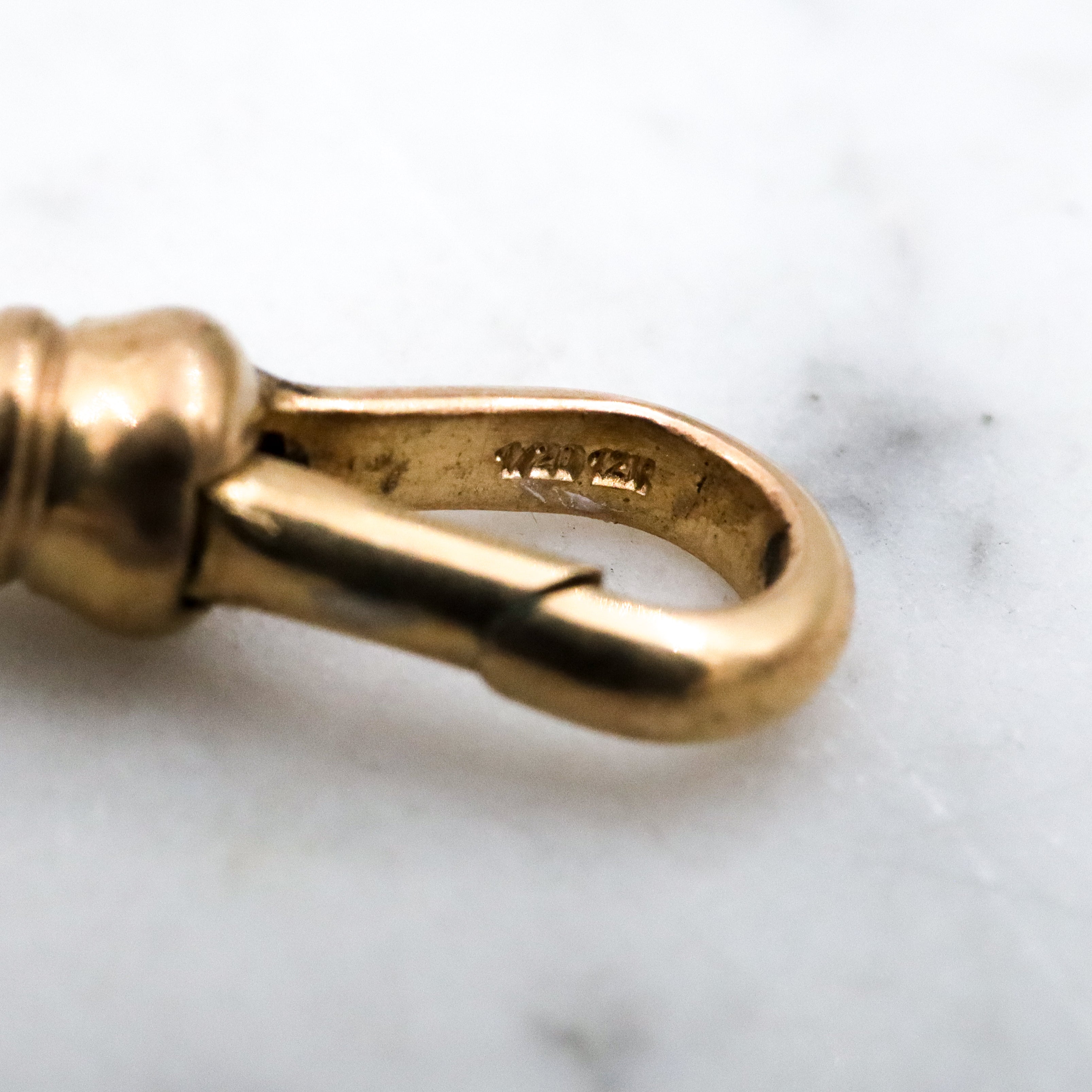 Antique Victorian gold filled dog clip swivelling clasp