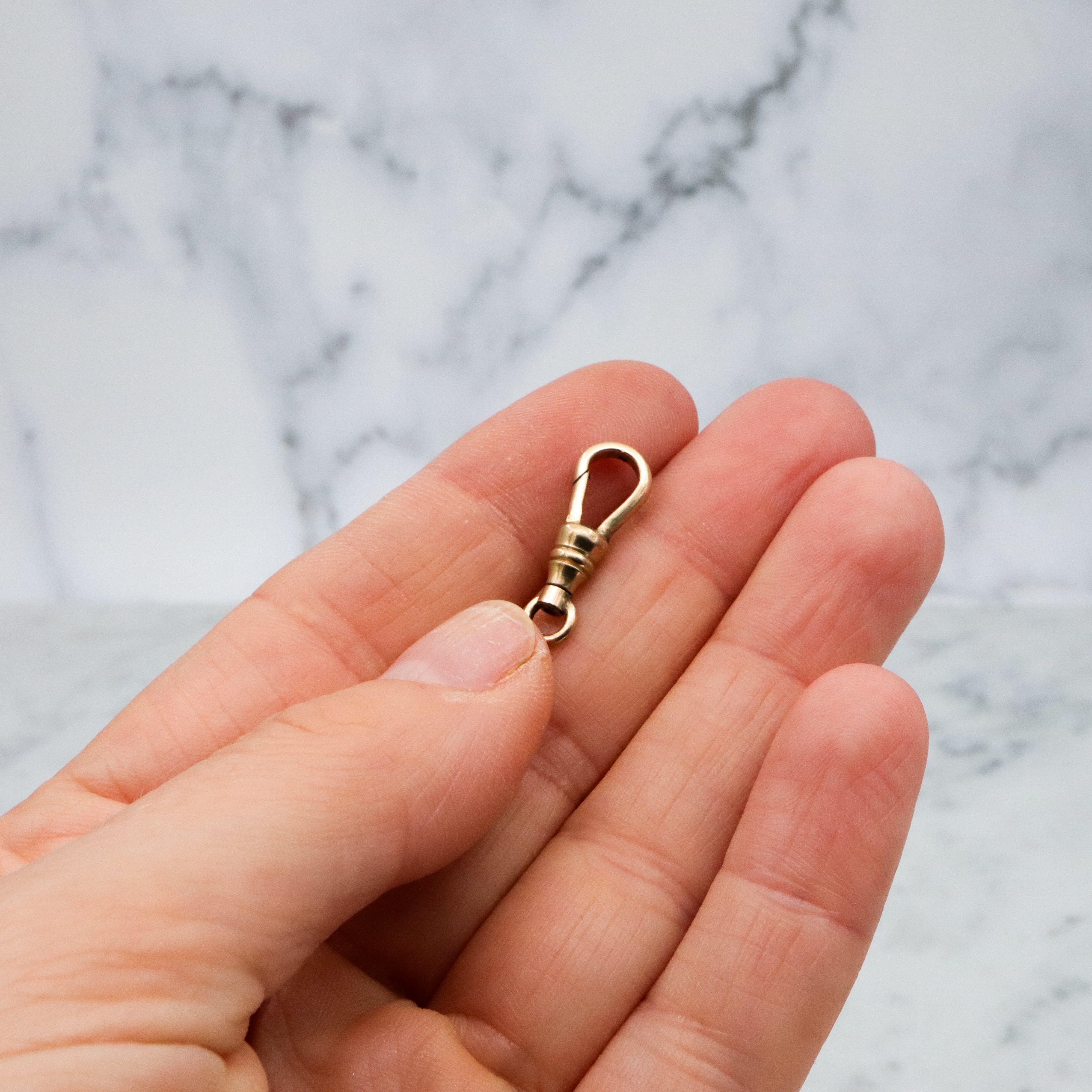 Antique Victorian gold filled dog clip swivelling clasp