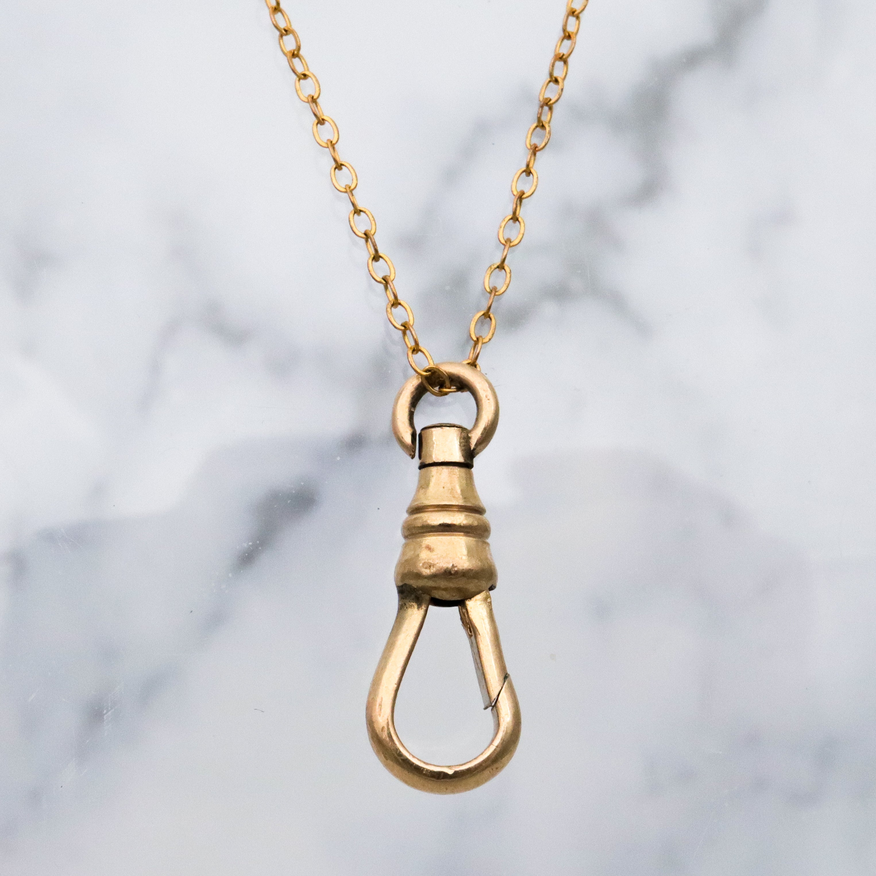 Antique Victorian gold filled dog clip swivelling clasp