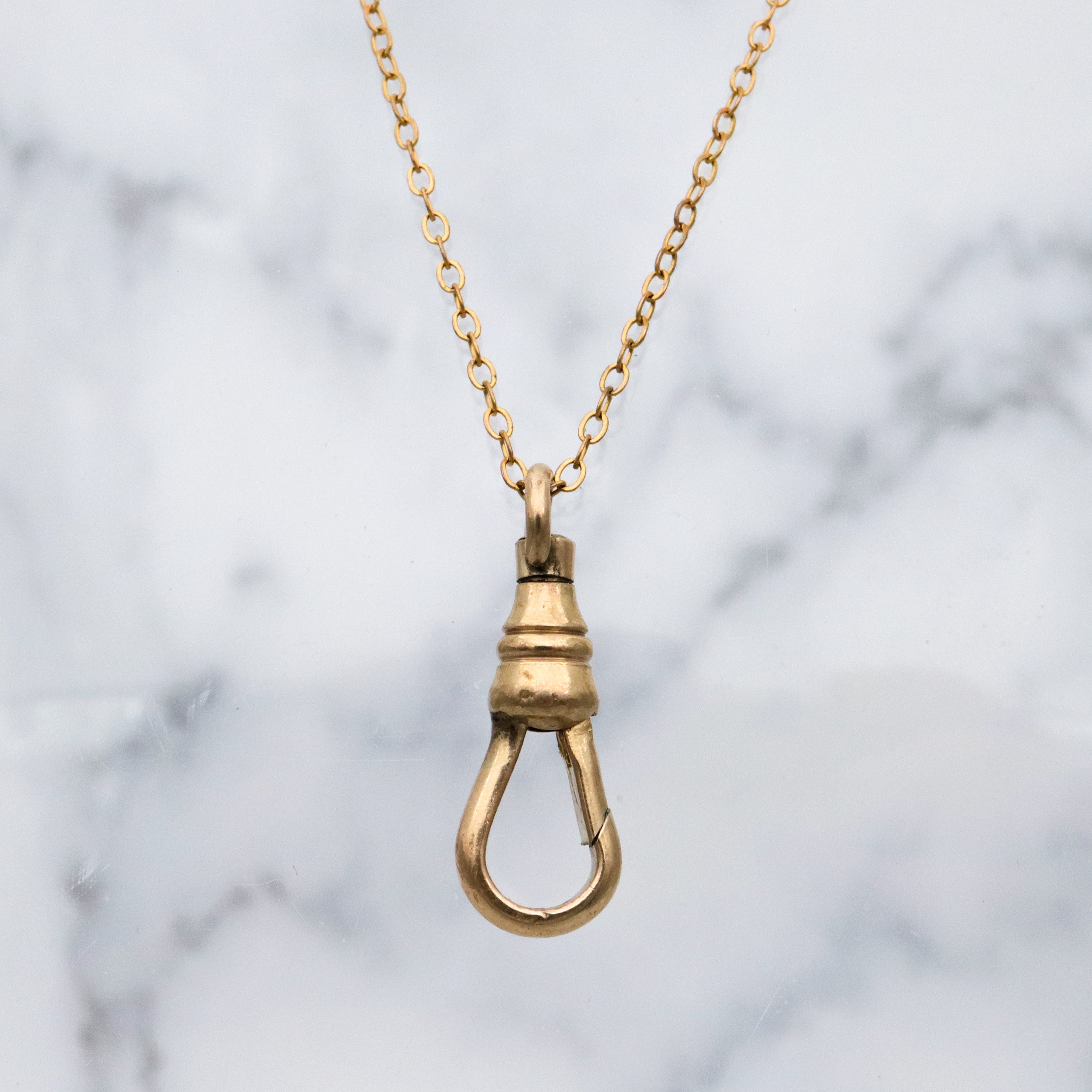 Antique Victorian gold filled dog clip swivelling clasp