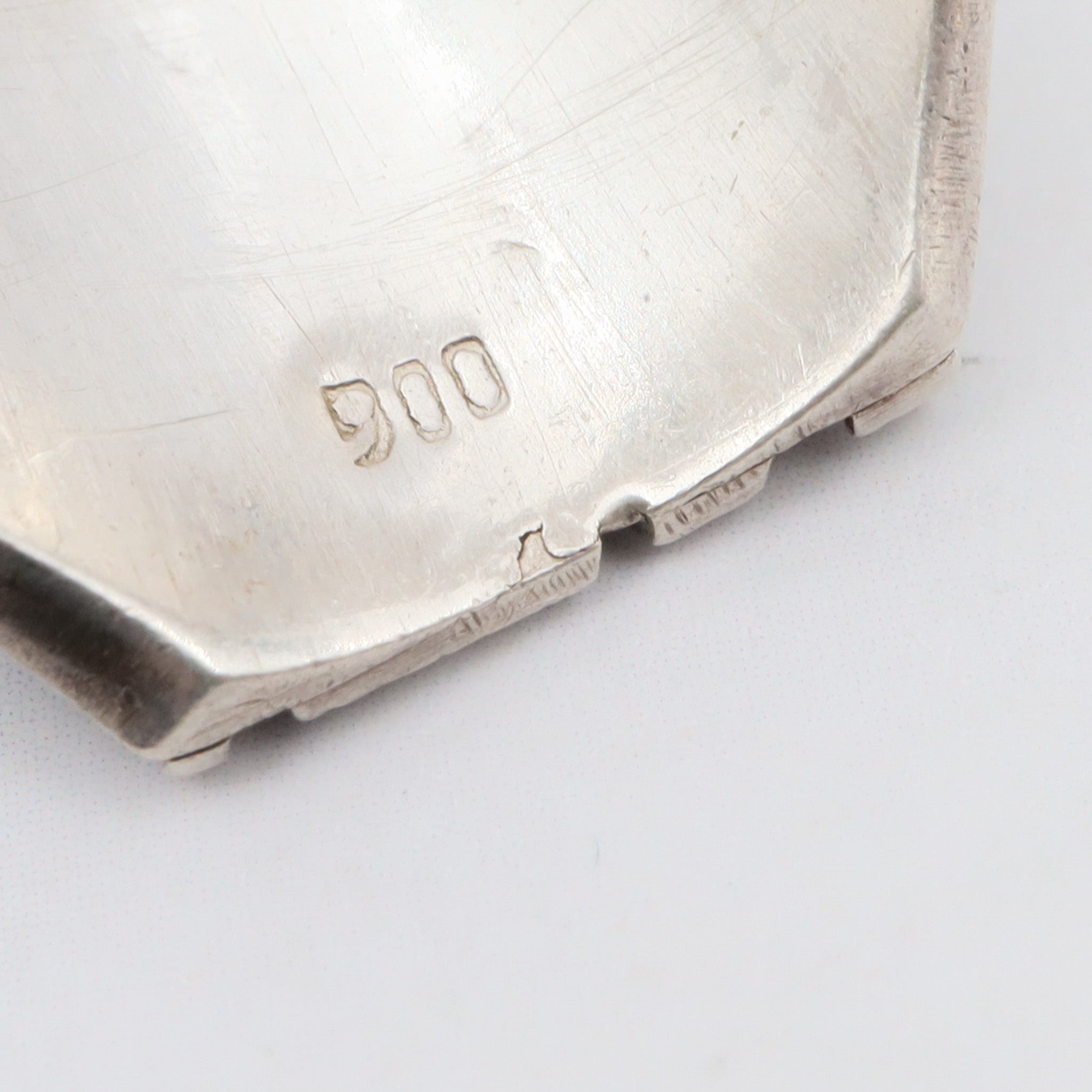 Antique Peruvian .900 silver Incan diety block ring, sz 5.25