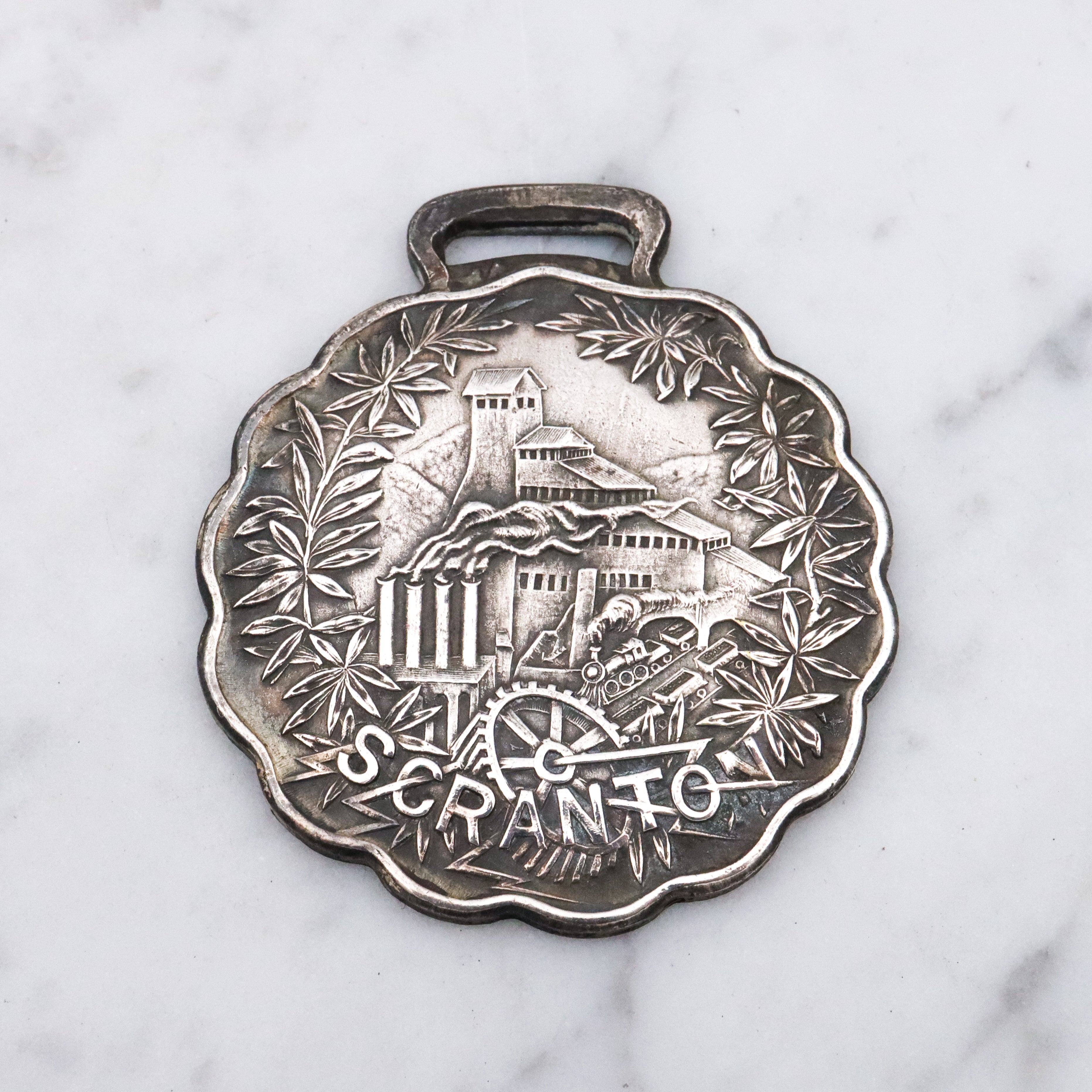 Antique silver Scranton, PA commemorative medal