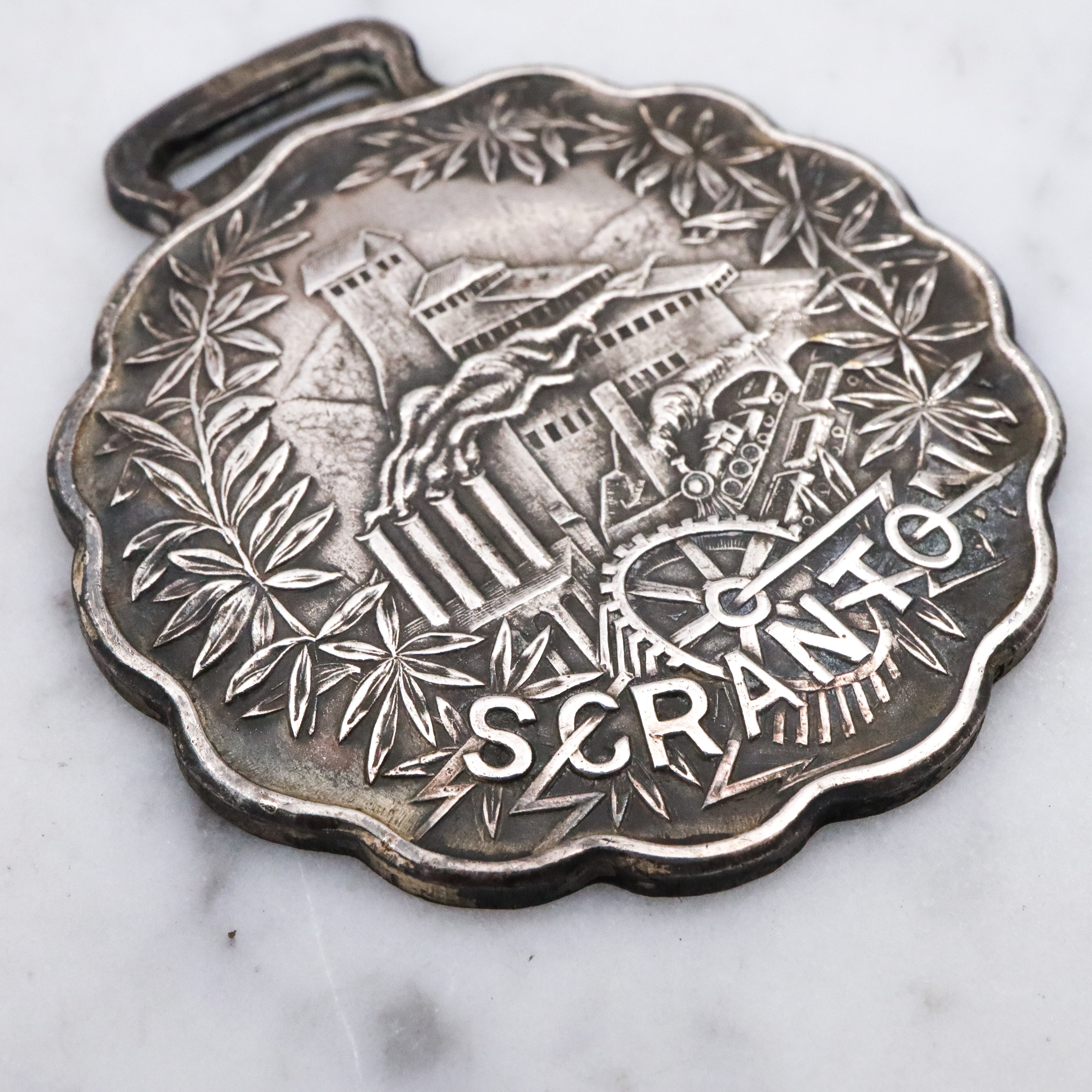 Antique silver Scranton, PA commemorative medal