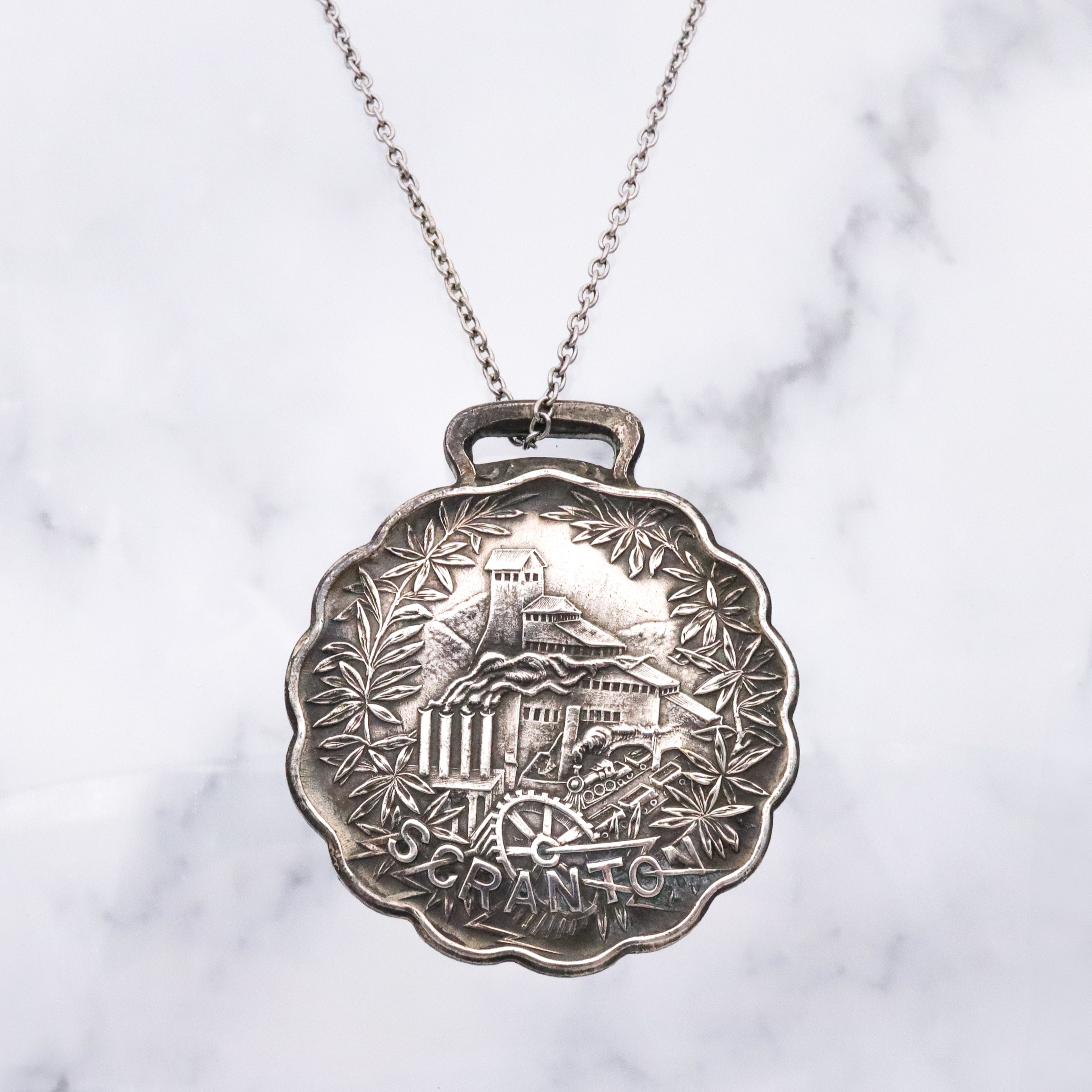 Antique silver Scranton, PA commemorative medal