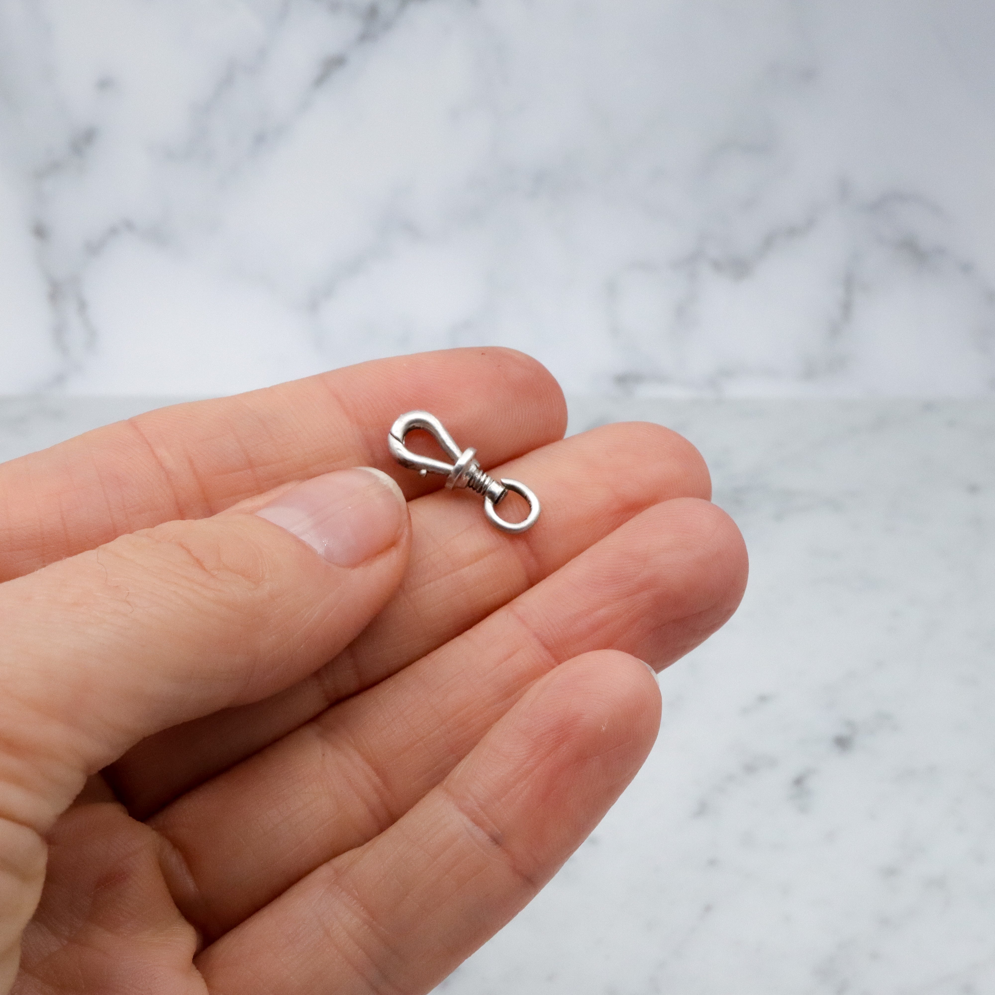 Rare Victorian sterling hinged opening dog clip clasp