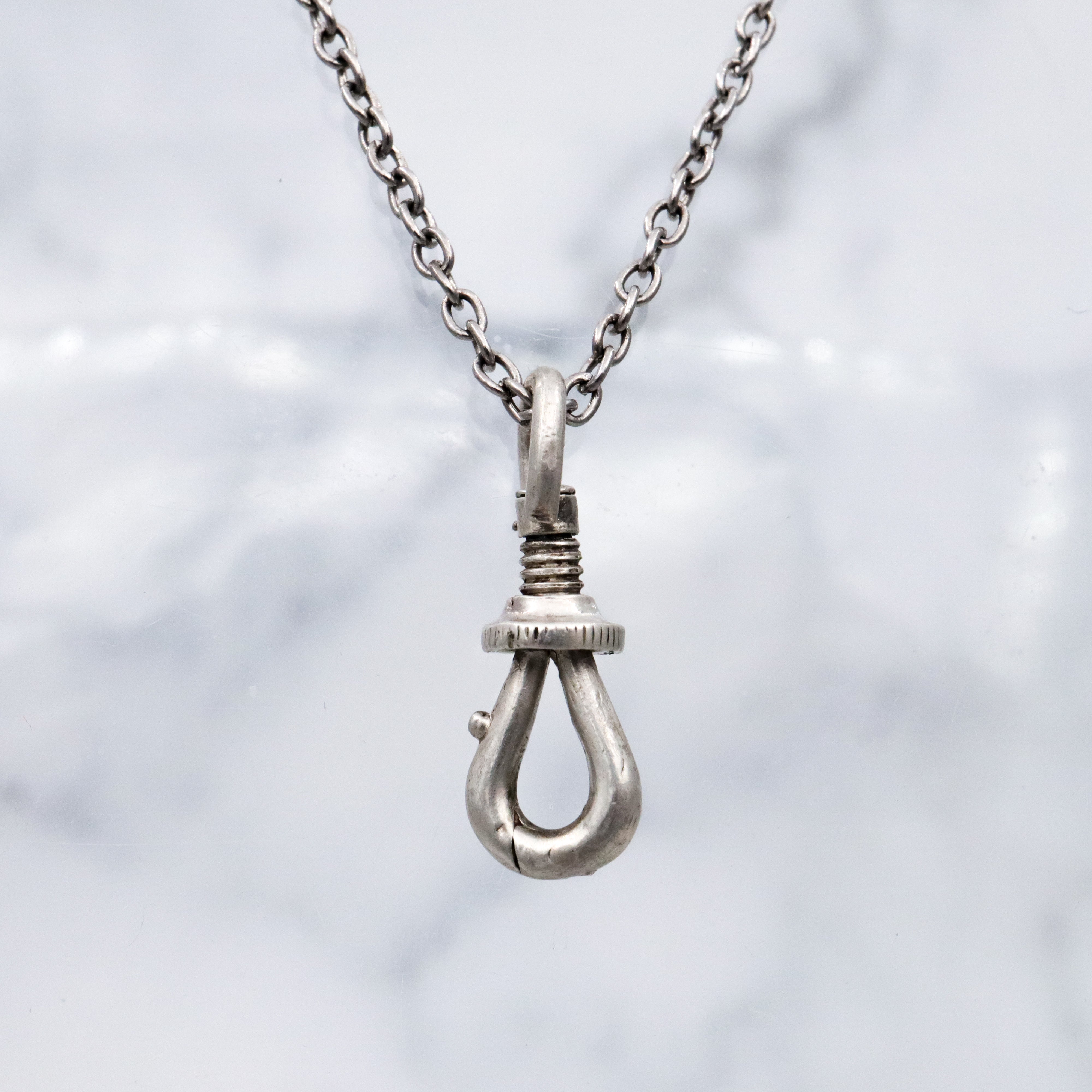 Rare Victorian sterling hinged opening dog clip clasp