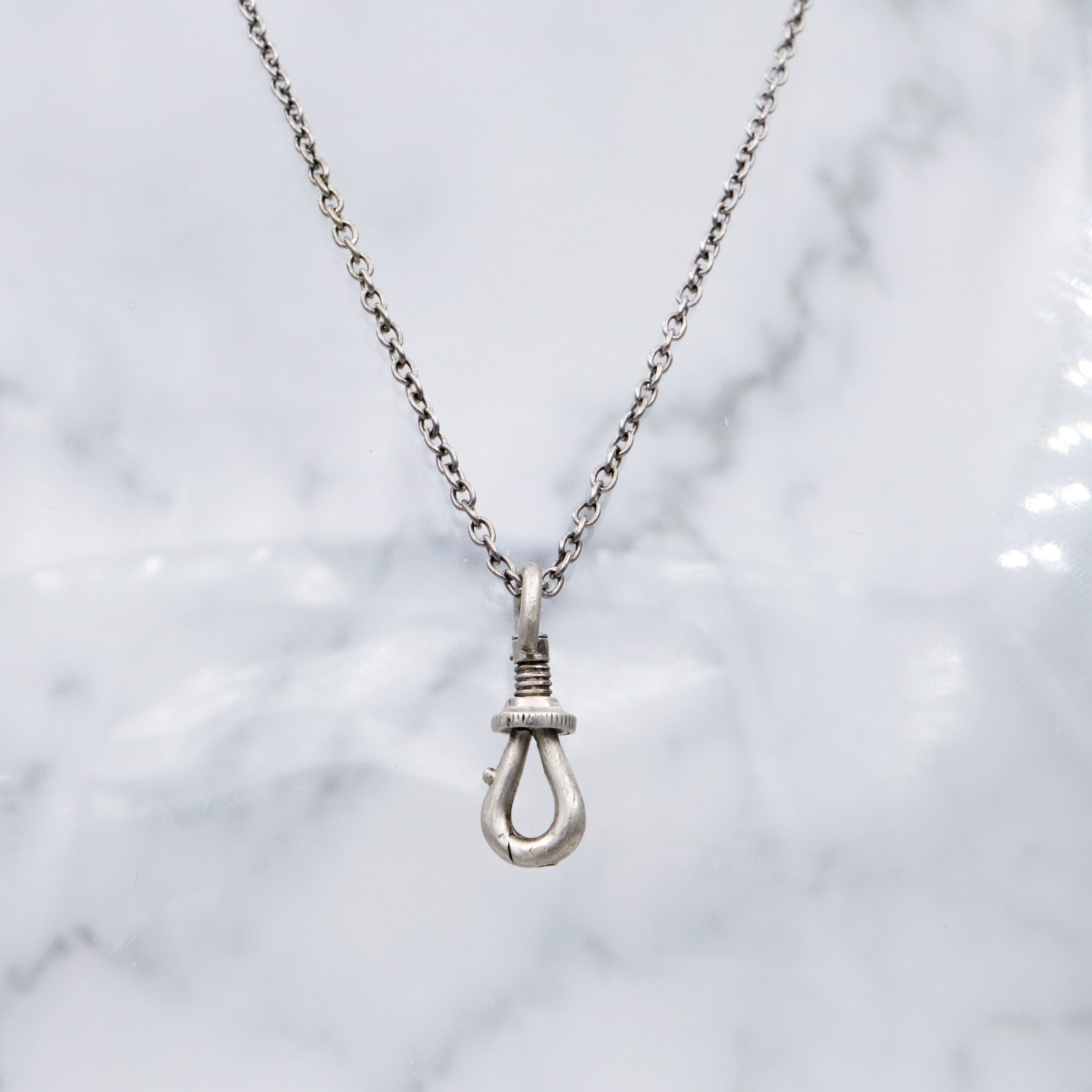 Rare Victorian sterling hinged opening dog clip clasp