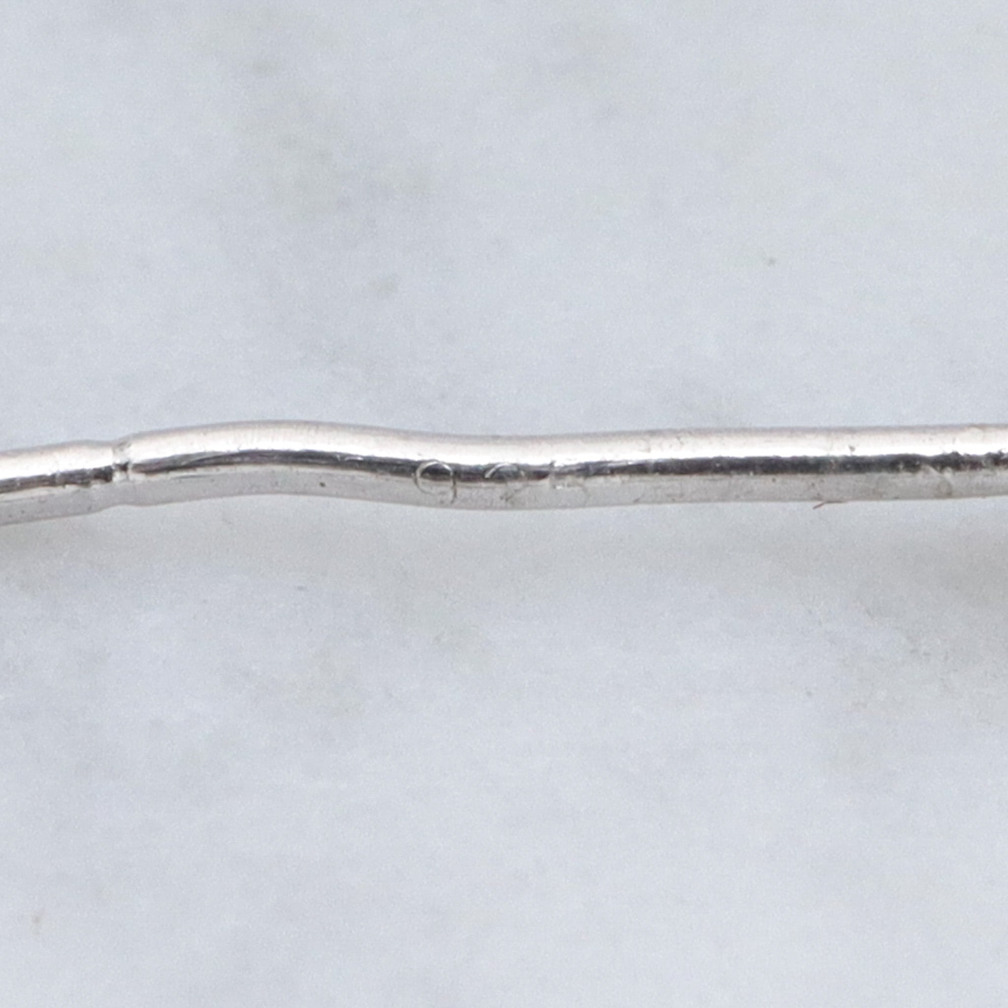 Vintage sterling double chain dangle earrings w/ white oval cultured pearl drops