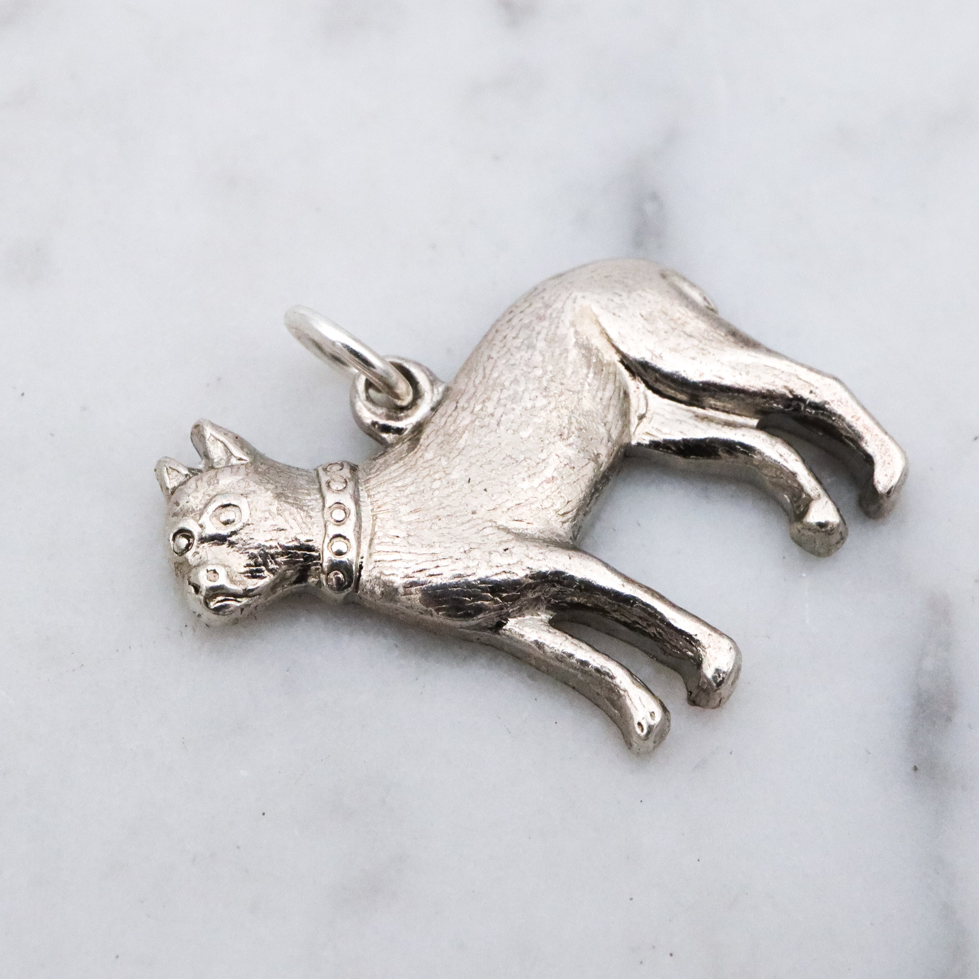 Antique boxer dog charm pendant