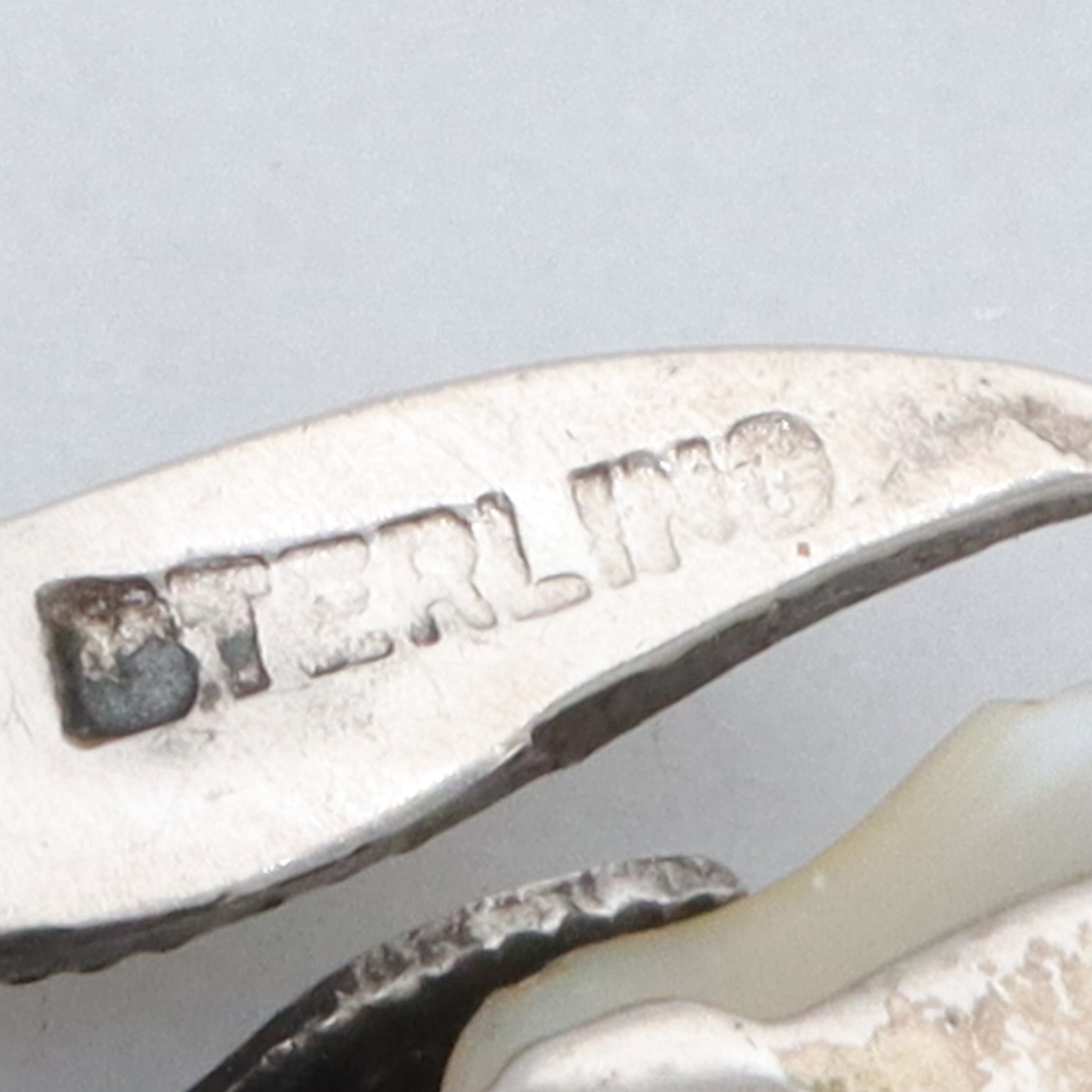 Antique Art Deco sterling, baby tooth pearl & marcasite floral spray brooch