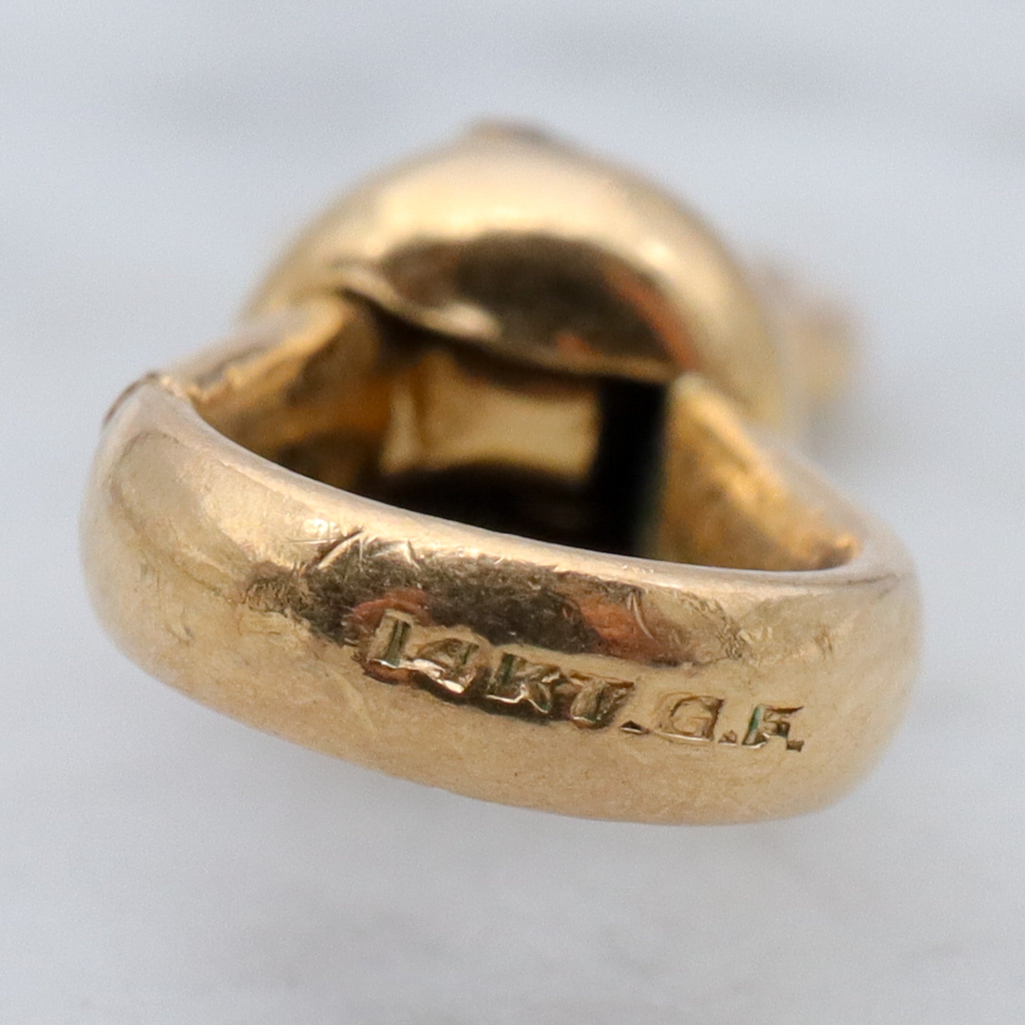 Antique Victorian gold filled swiveling dog clip clasp, pendant enhancer