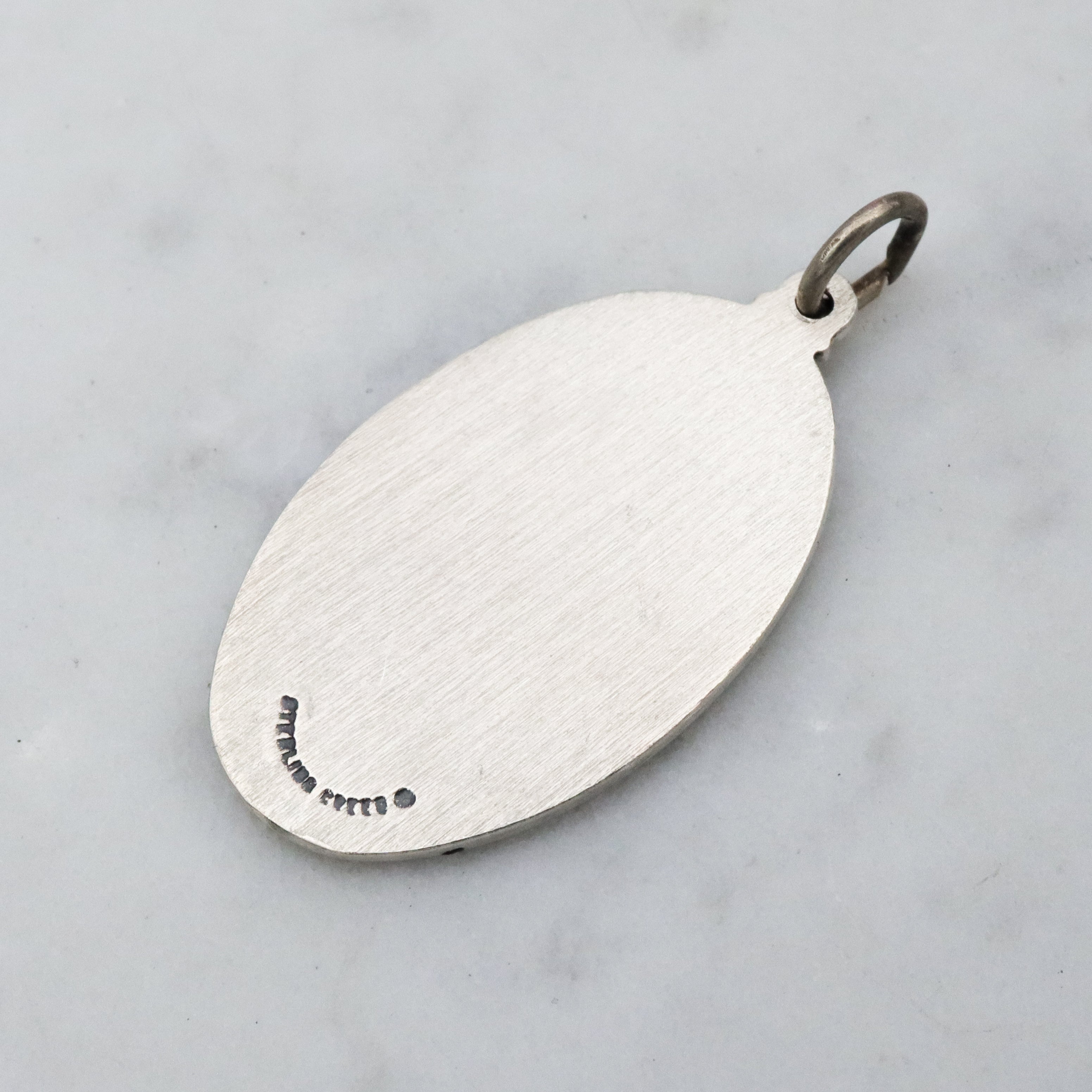 Vintage Creed sterling Saint Daniel medal pendant