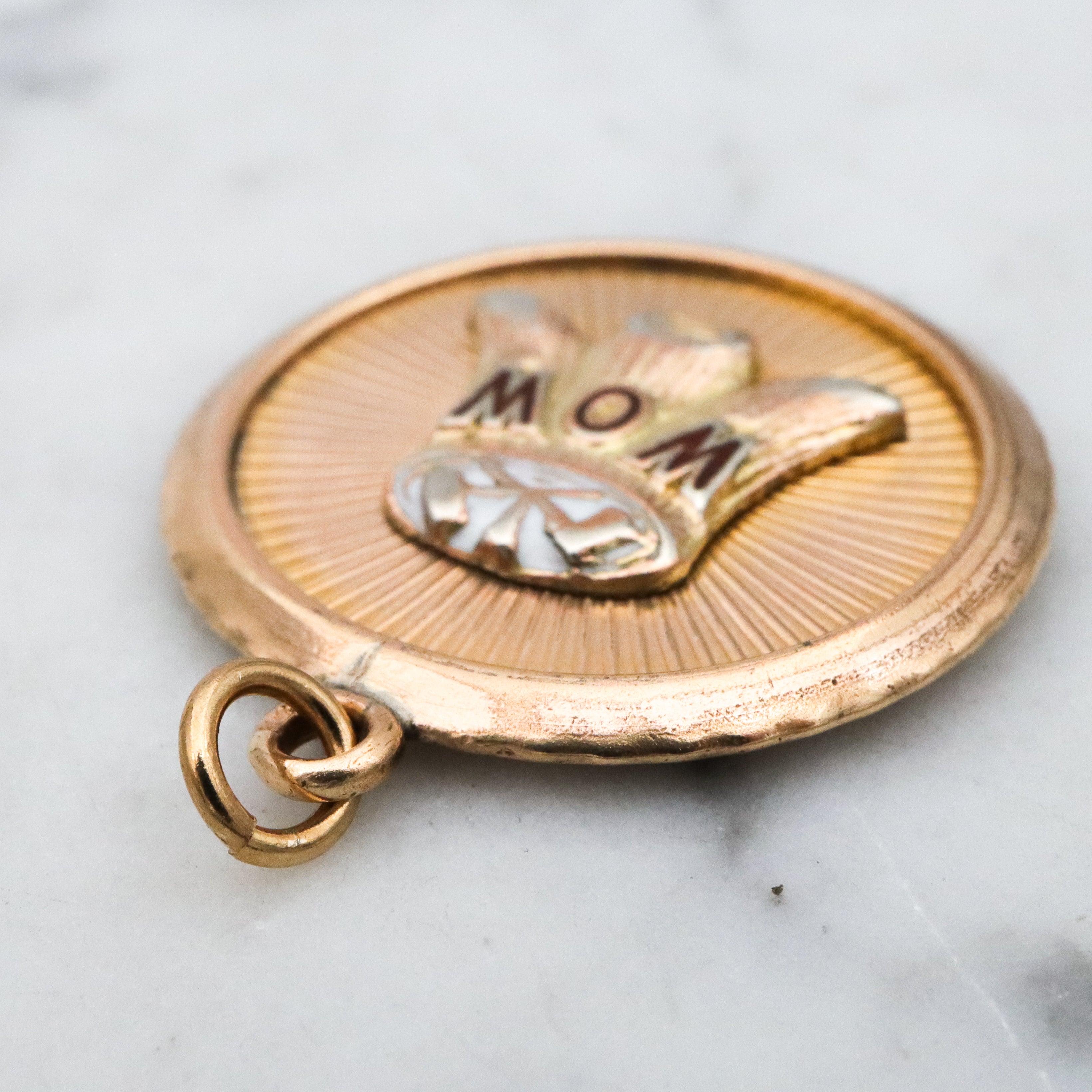 Antique Woodmen of the World - WOW - gold filled medallion pendant