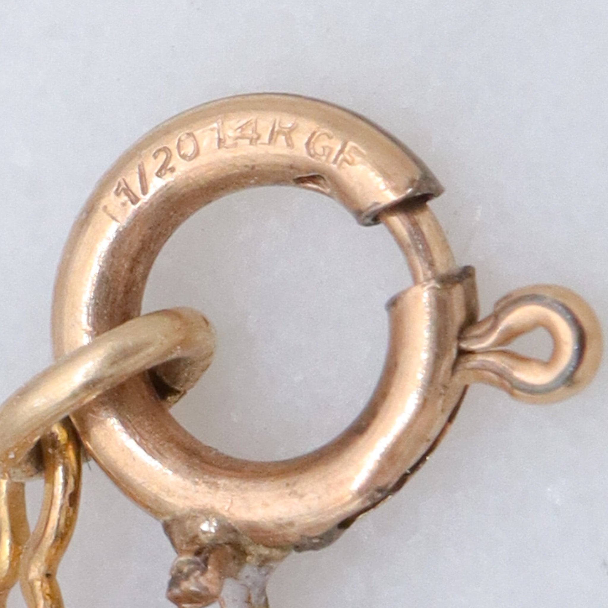 Antique Victorian gilt metal coral bead grape bunch pendant on gold filled crinkle chain