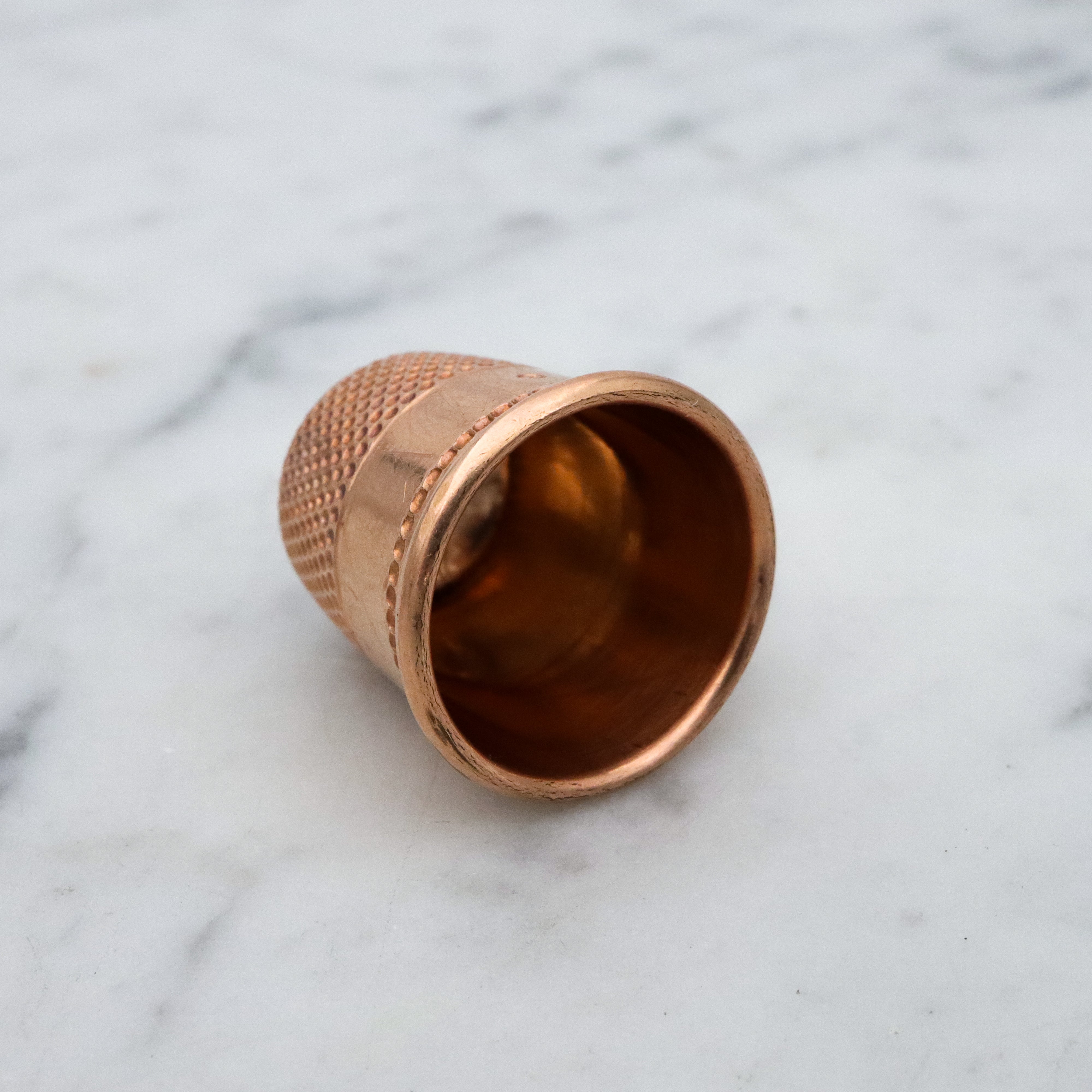 Antique Victorian gold filled simple thimble, size 9