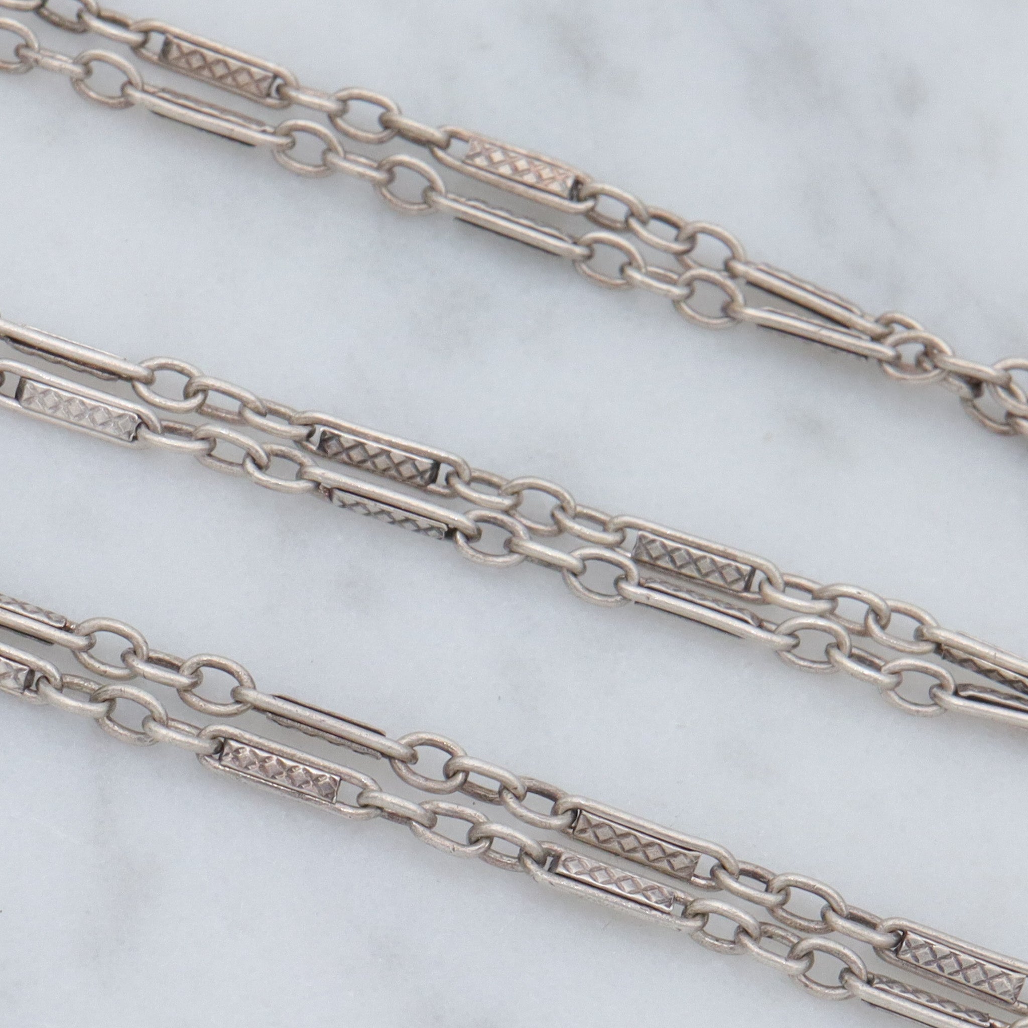 Antique Art Deco sterling open back faceted square crystal pyramid pendant necklace