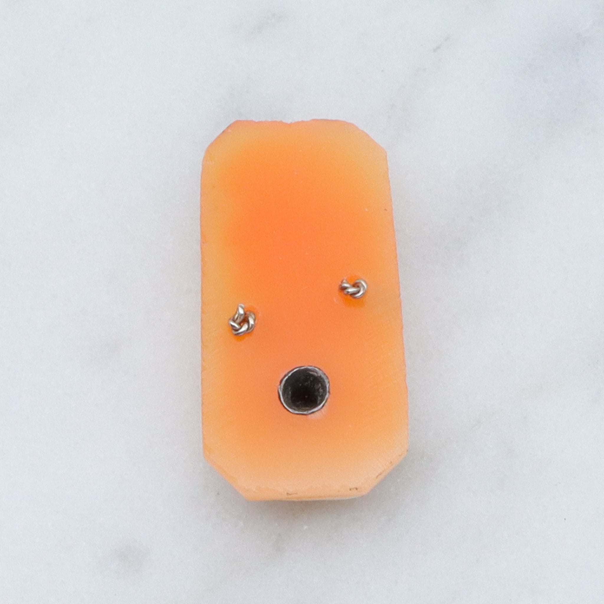 Antique Victorian loose shell cameo with 14k white gold diamond necklace