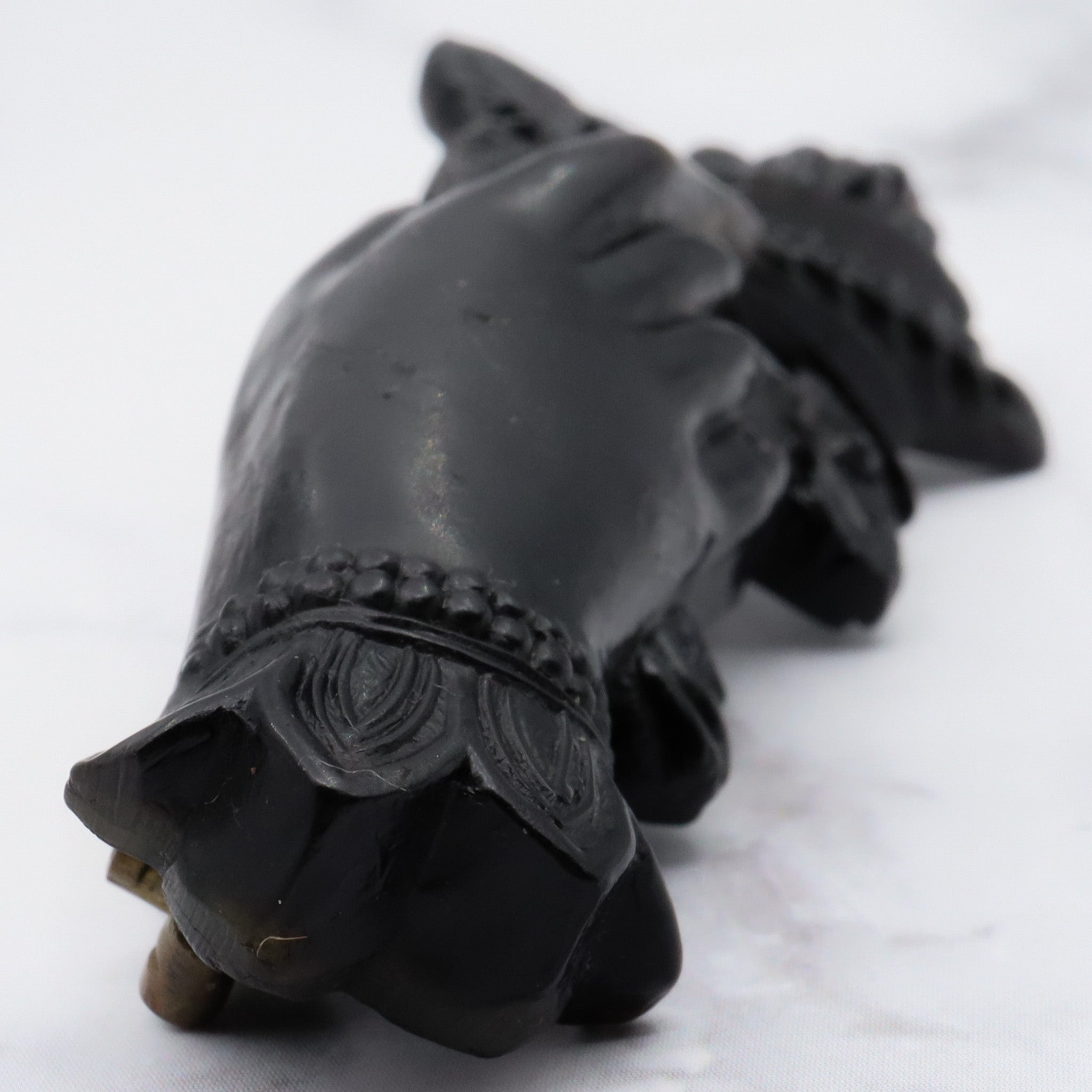 Antique victorian gutta percha love token brooch