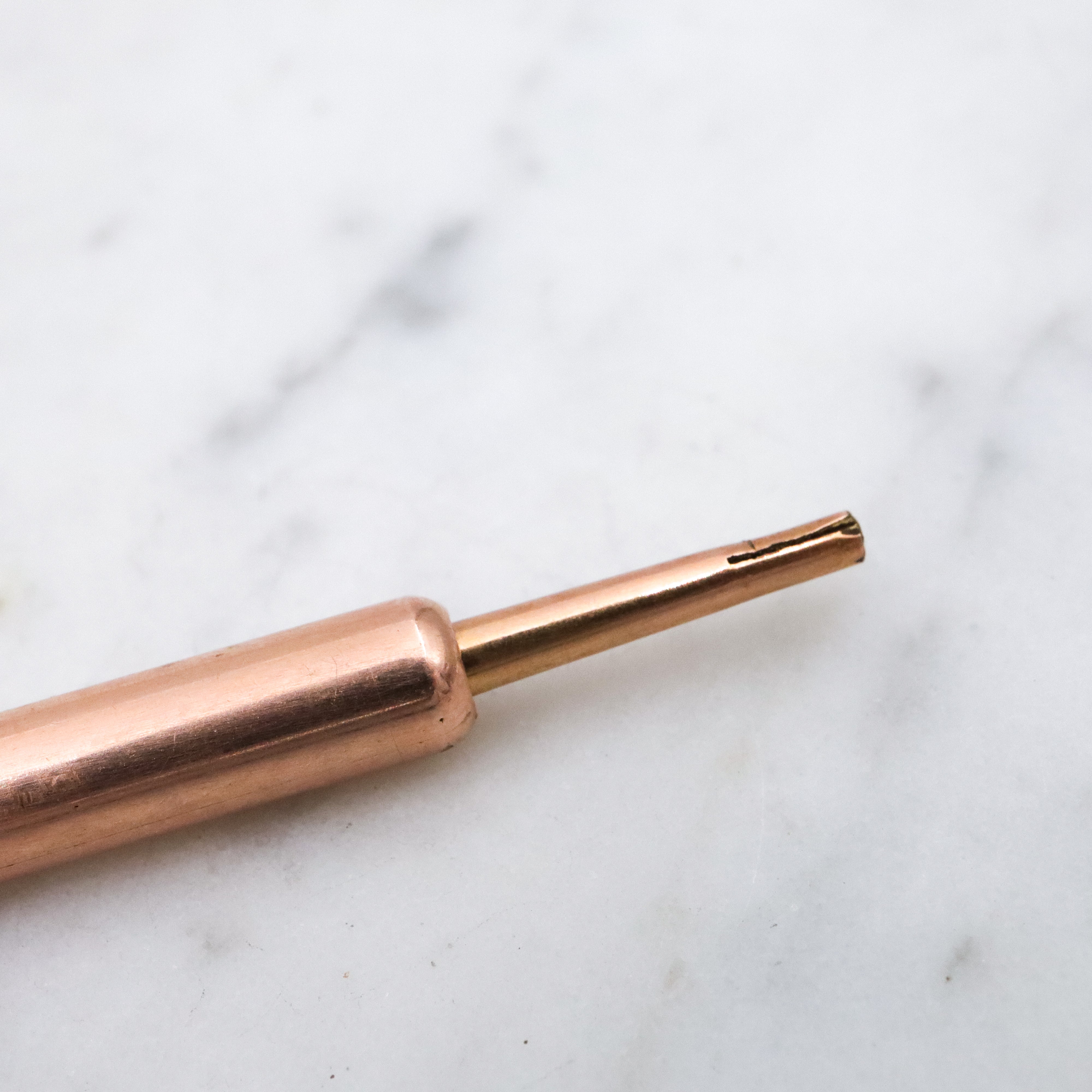 Rare Antique Victorian sterling & gold filled broom figural mechanical pencil