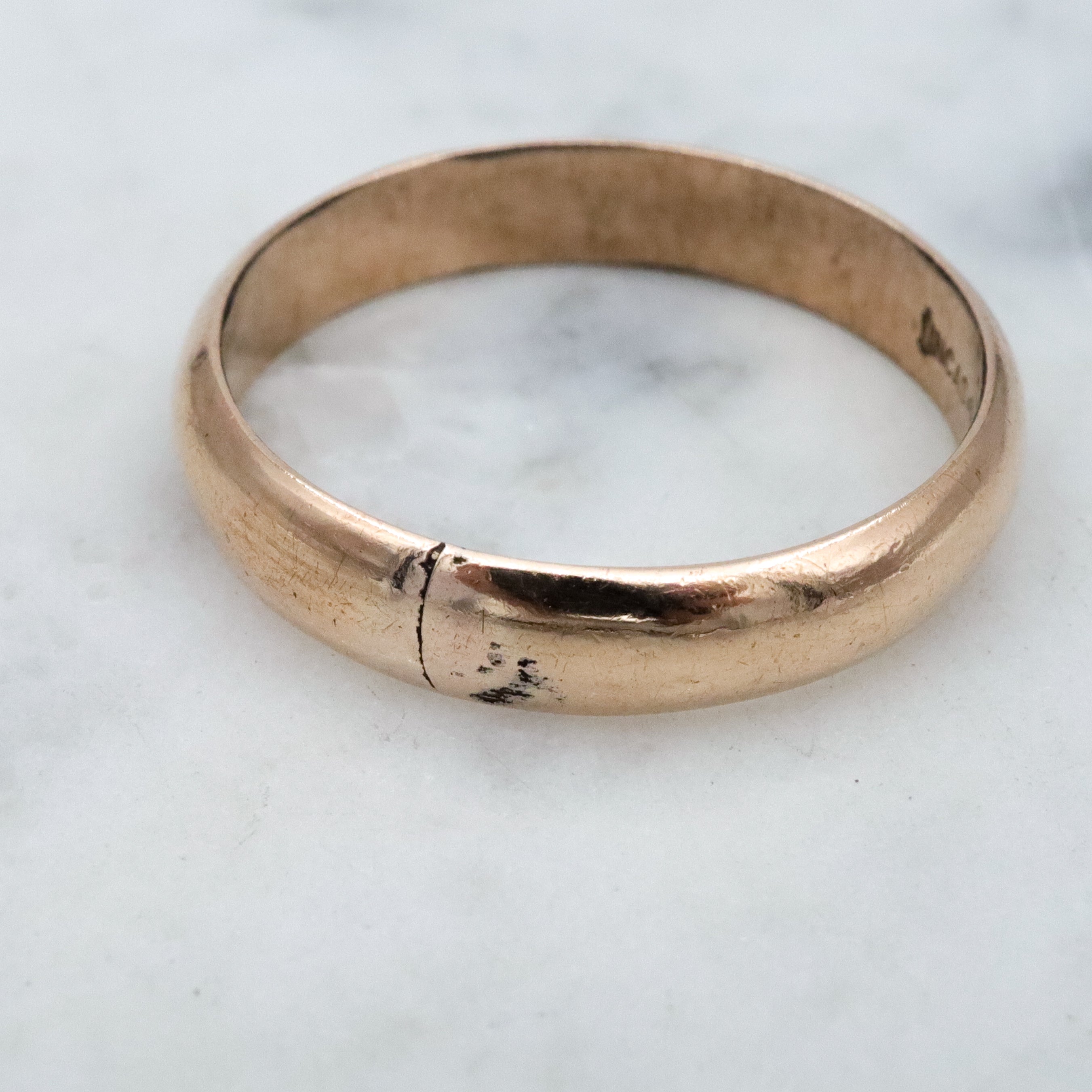 1950s Uncas 10k gold filled 4mm band, size 8.5