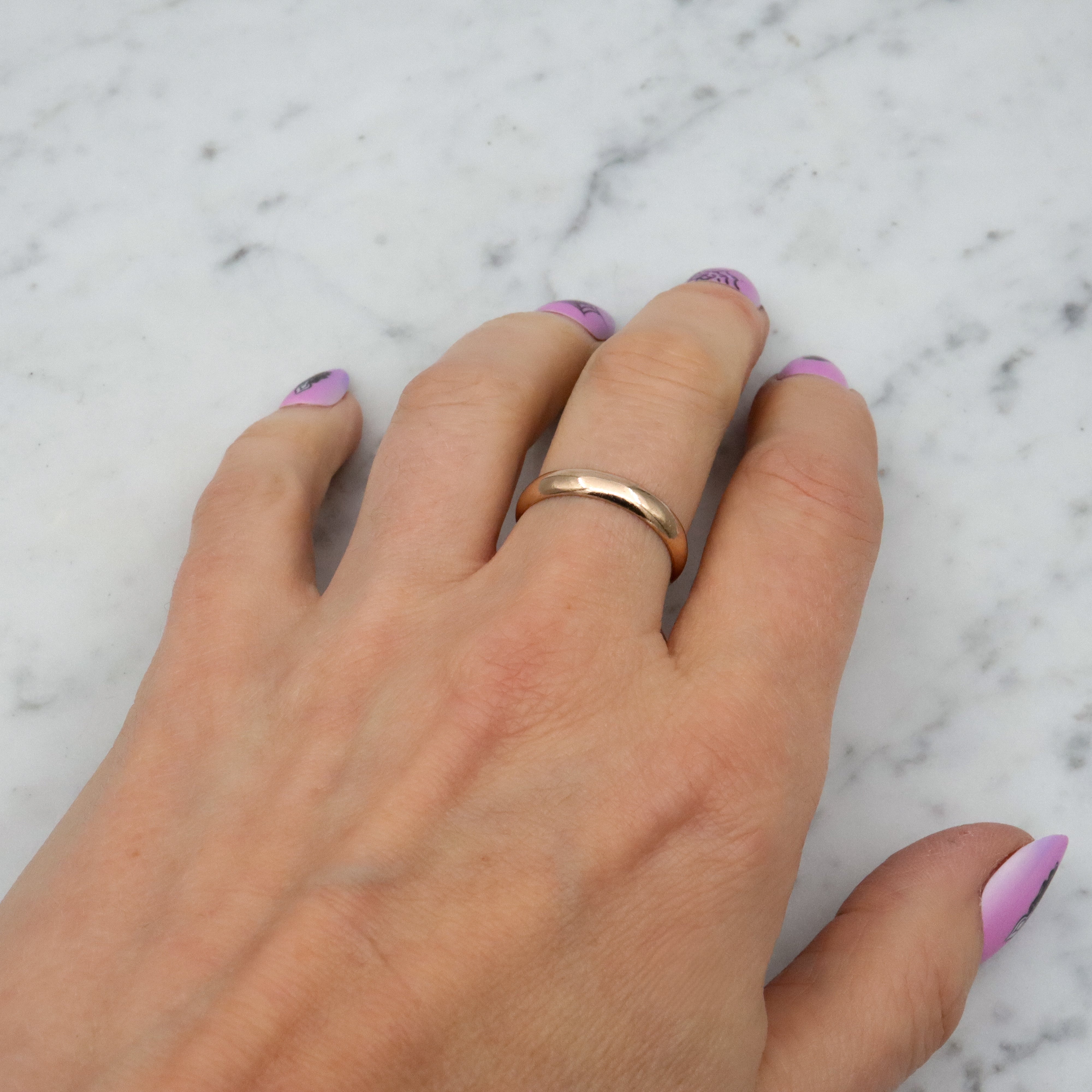 1950s Uncas 10k gold filled 4mm band, size 8.5