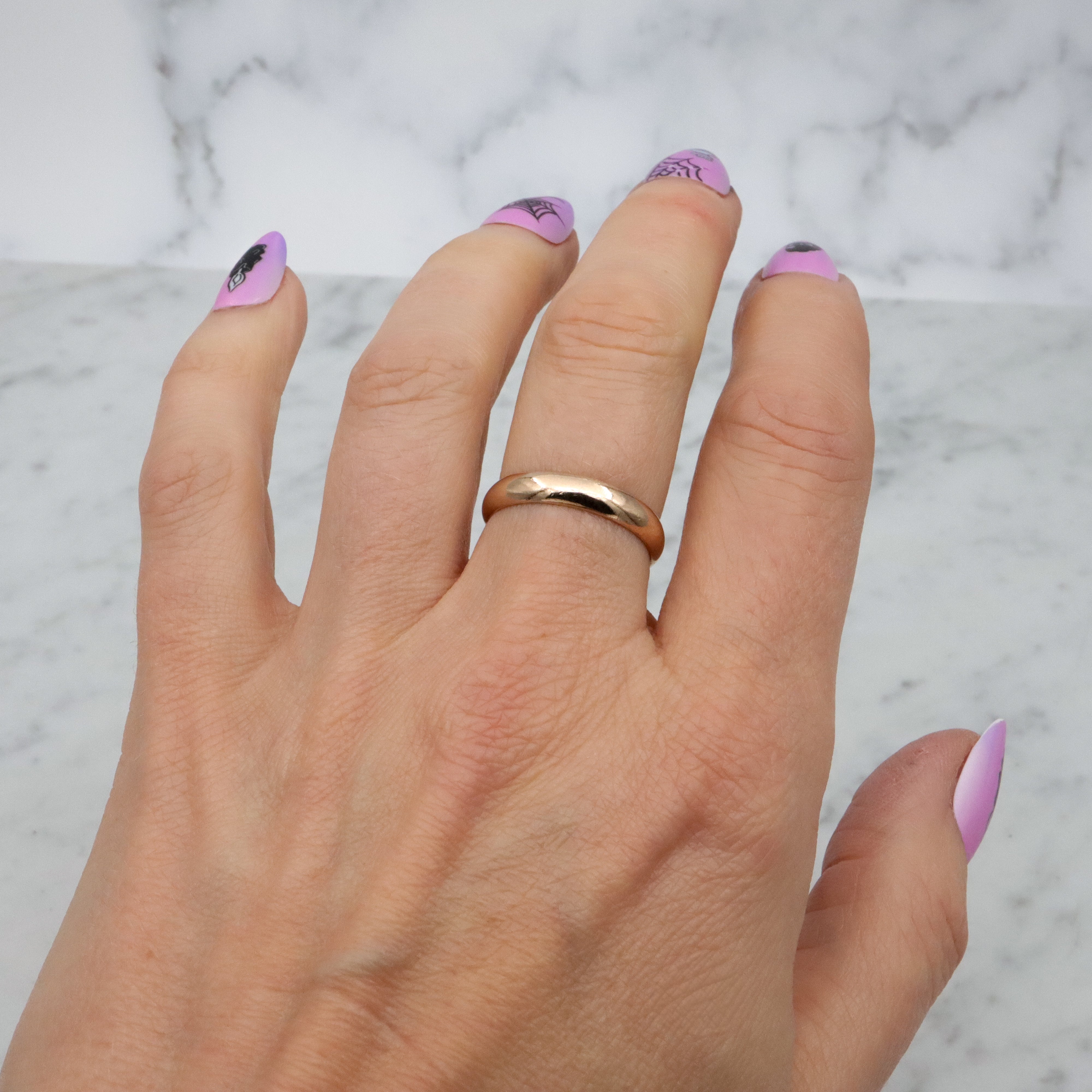 1950s Uncas 10k gold filled 4mm band, size 8.5