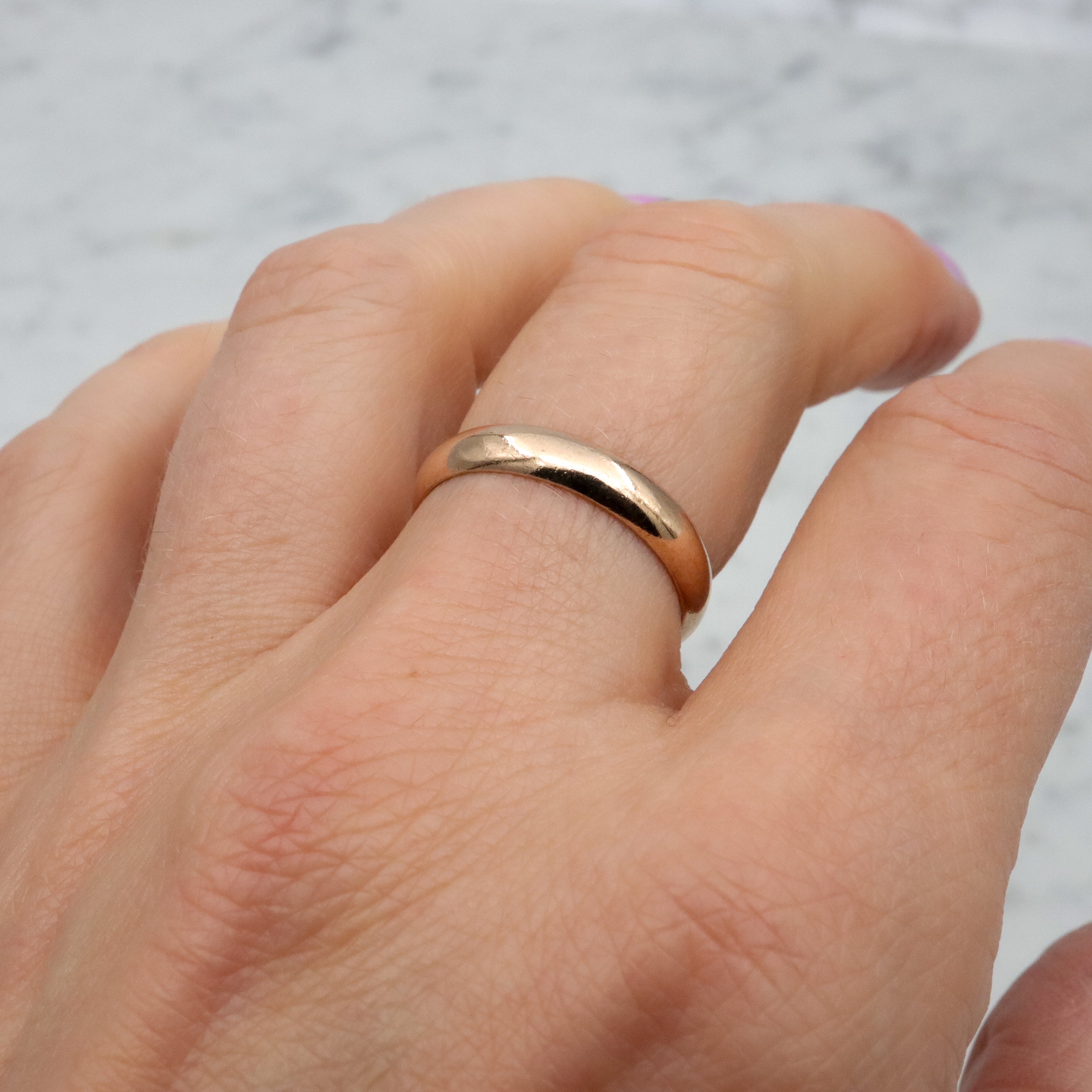 1950s Uncas 10k gold filled 4mm band, size 8.5