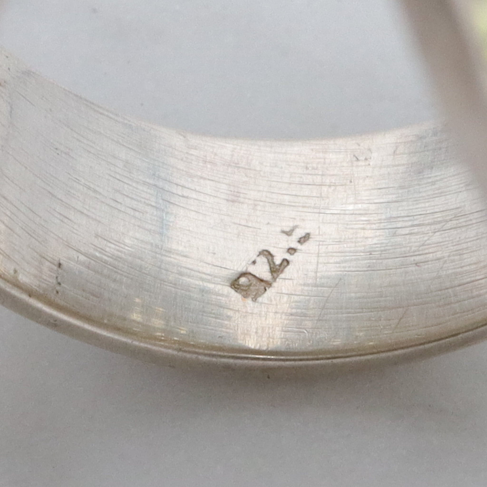 Massive sterling & peridot disc ring, sz 9.5