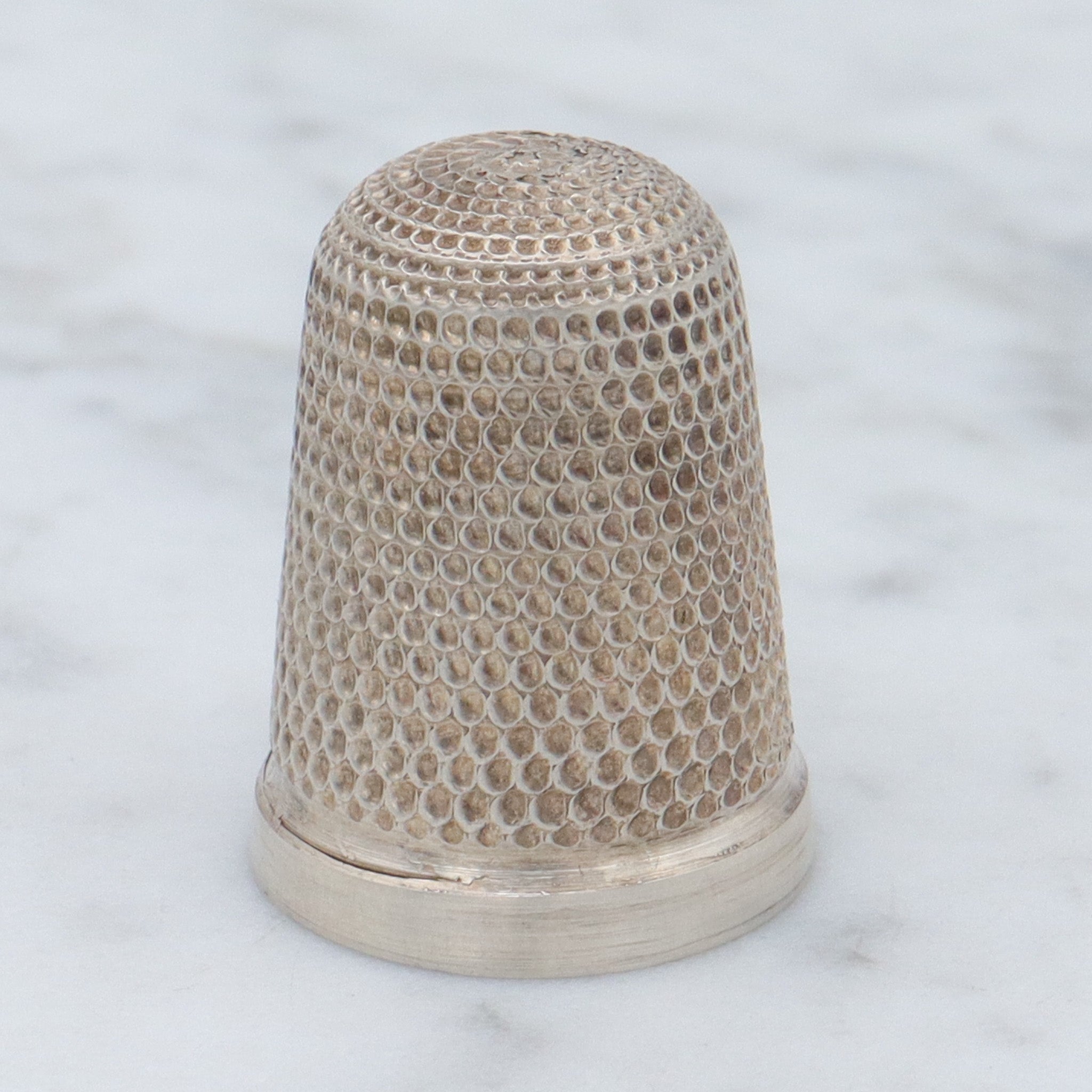 1919 London simple sterling silver thimble, sz 3.75