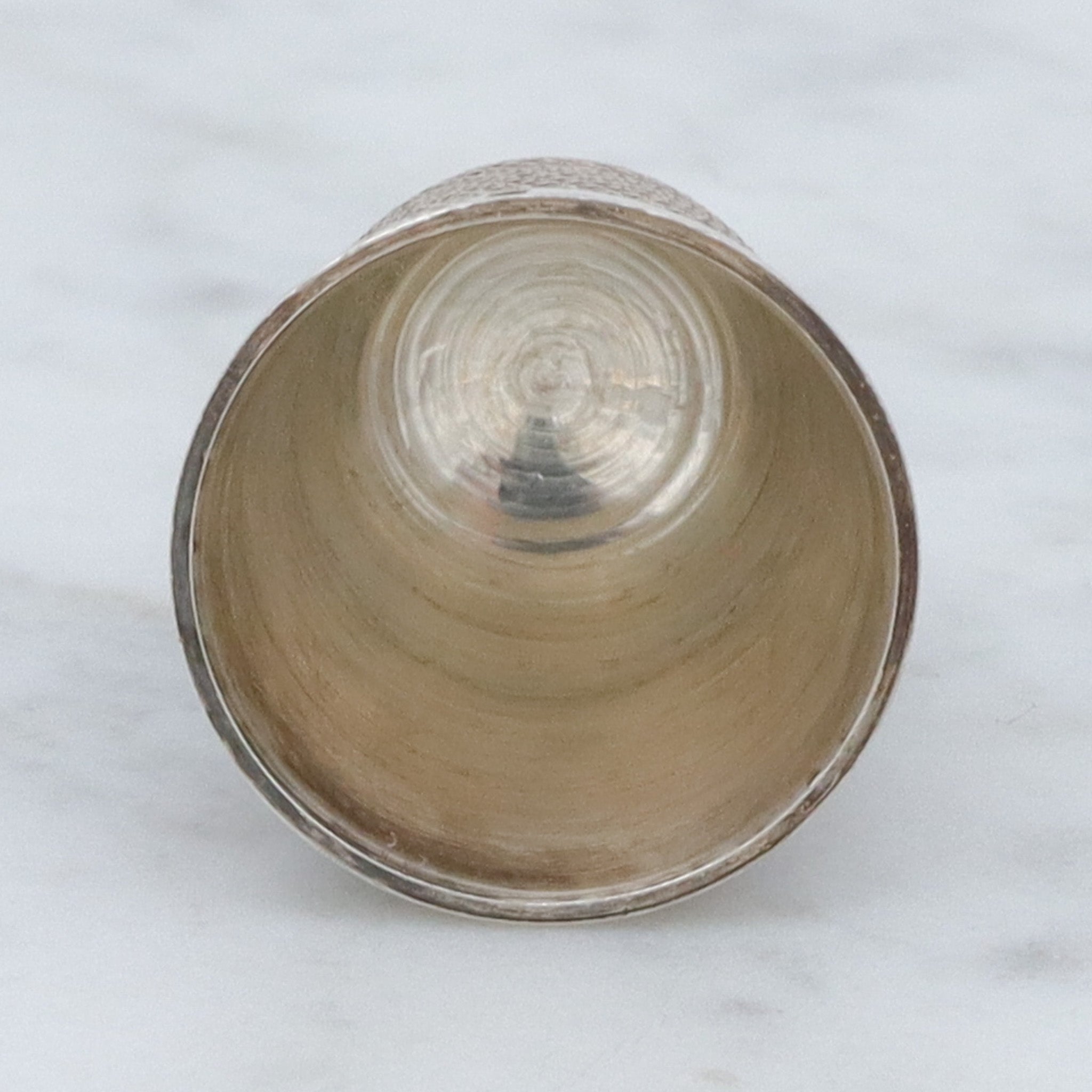 1919 London simple sterling silver thimble, sz 3.75
