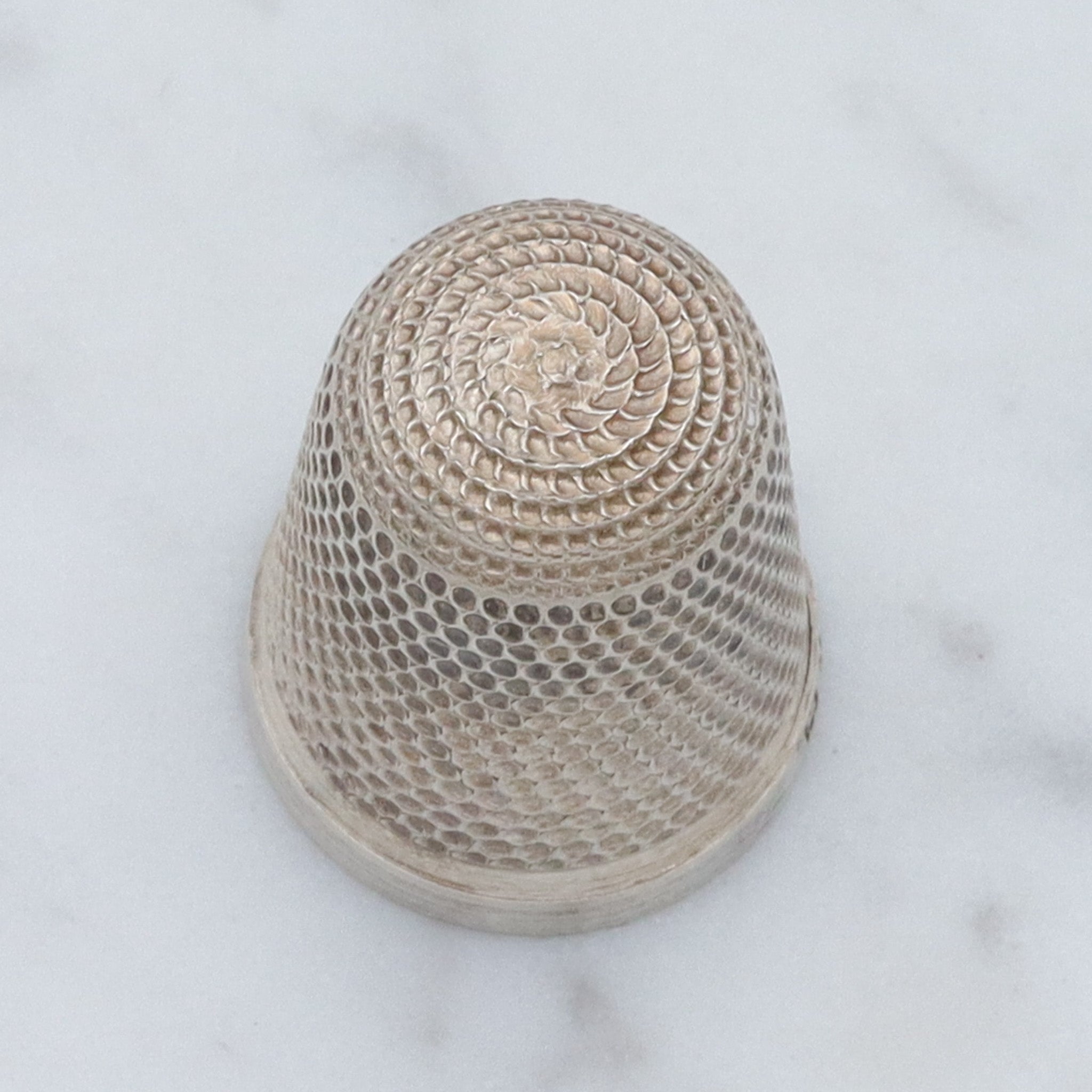 1919 London simple sterling silver thimble, sz 3.75