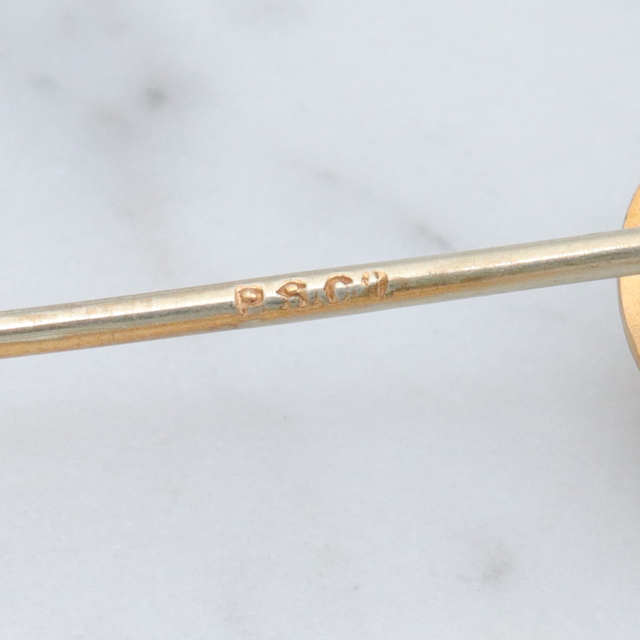 Antique Victorian gilt metal & opal stick pin