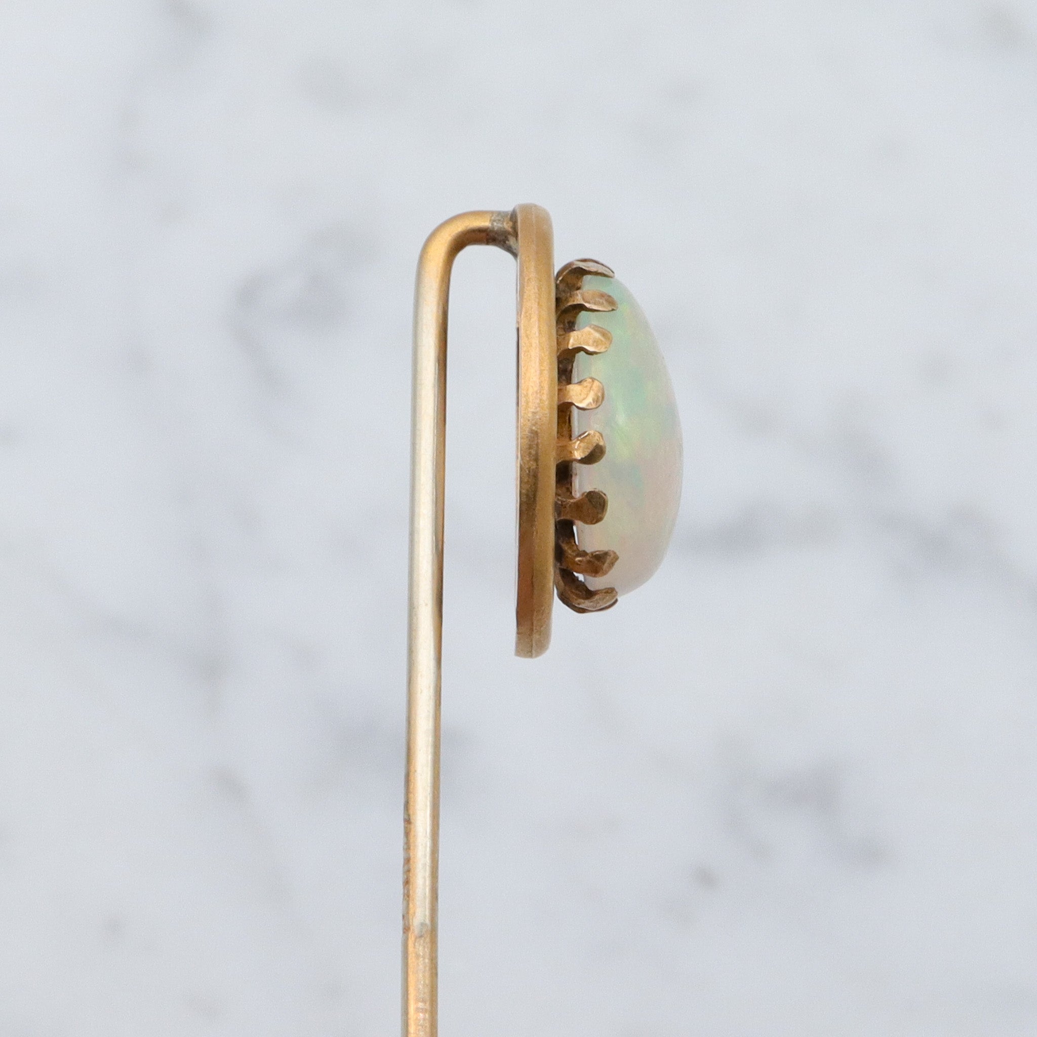 Antique Victorian gilt metal & opal stick pin