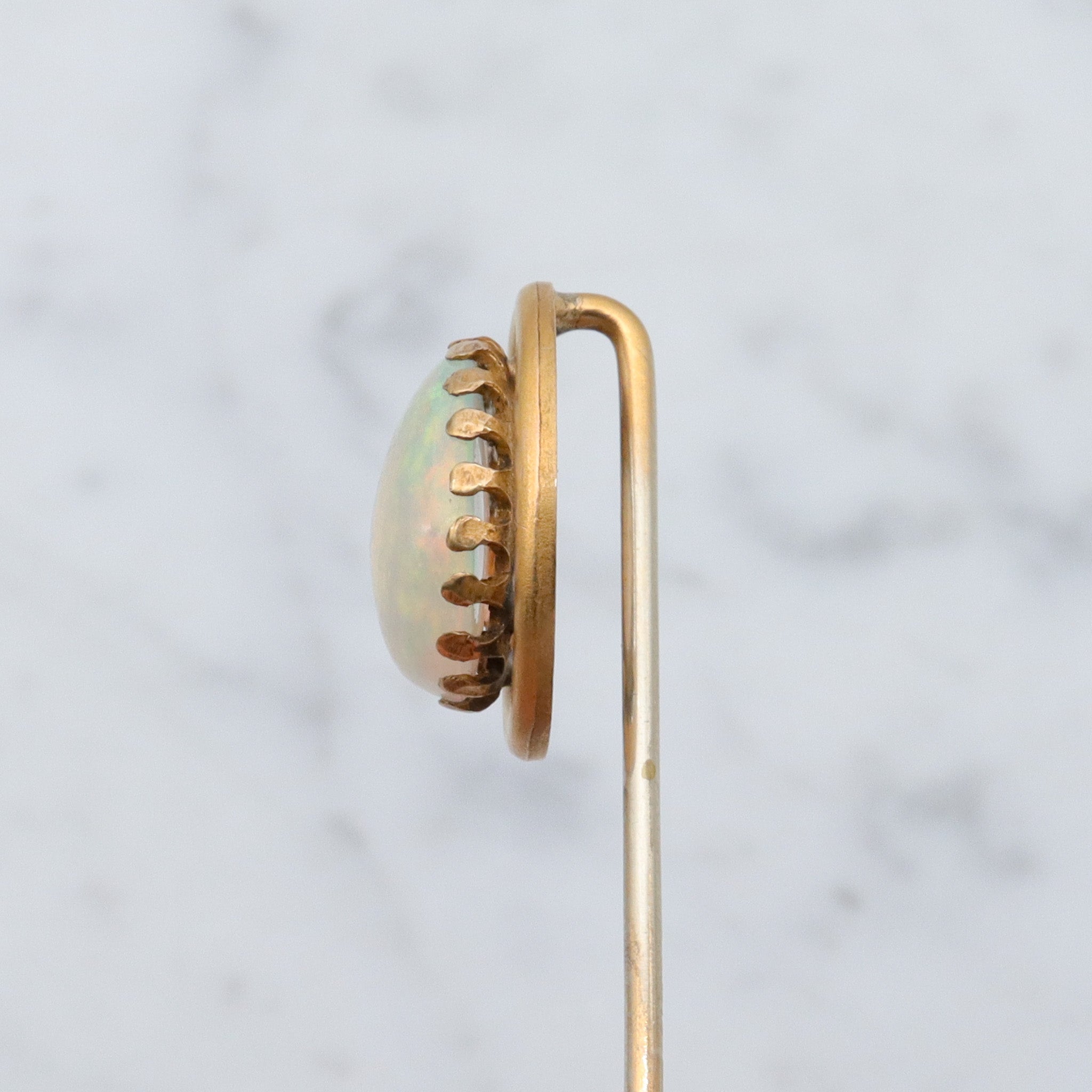 Antique Victorian gilt metal & opal stick pin