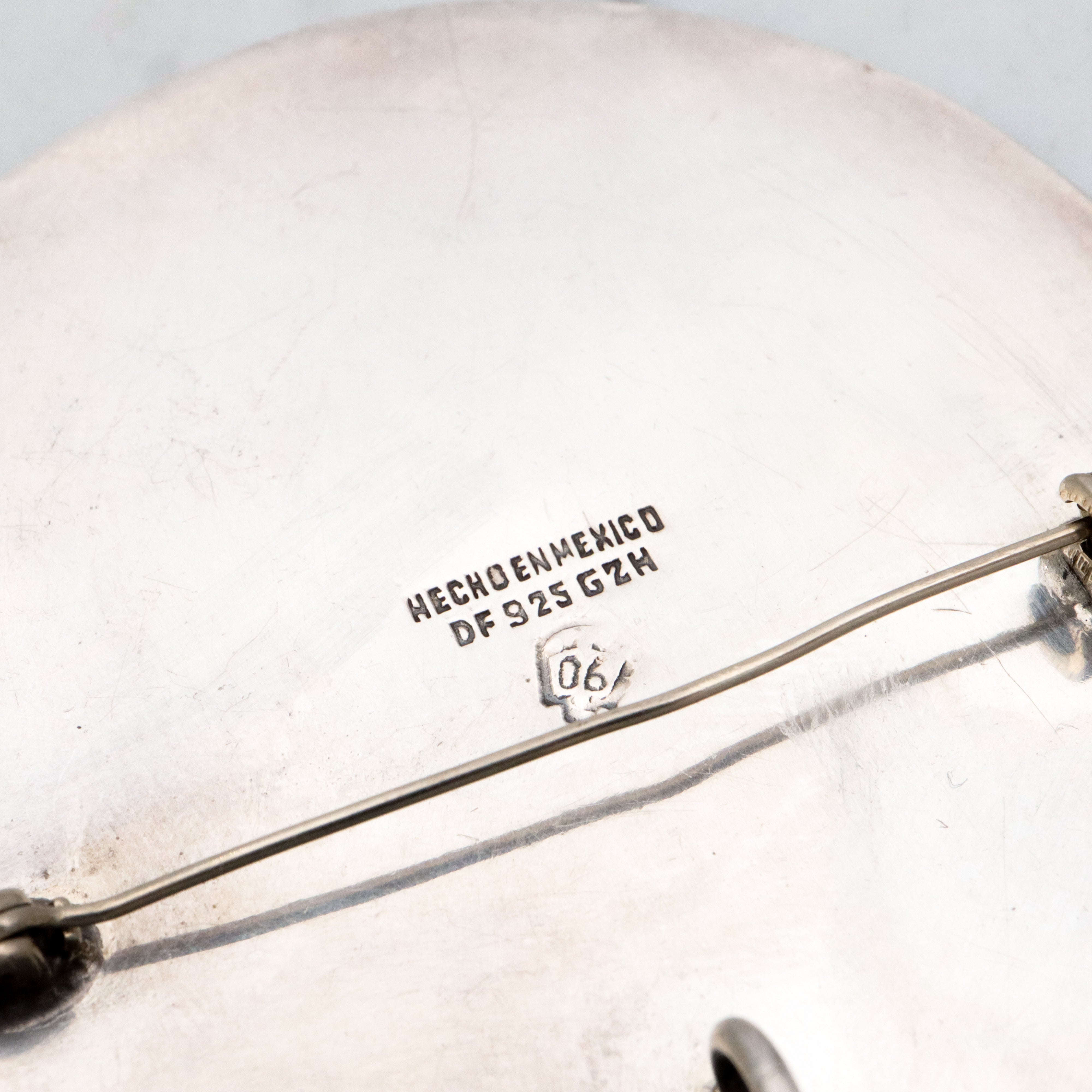 Huge vintage Mexican medallion brooch/pendant of Aztec god Tlaloc