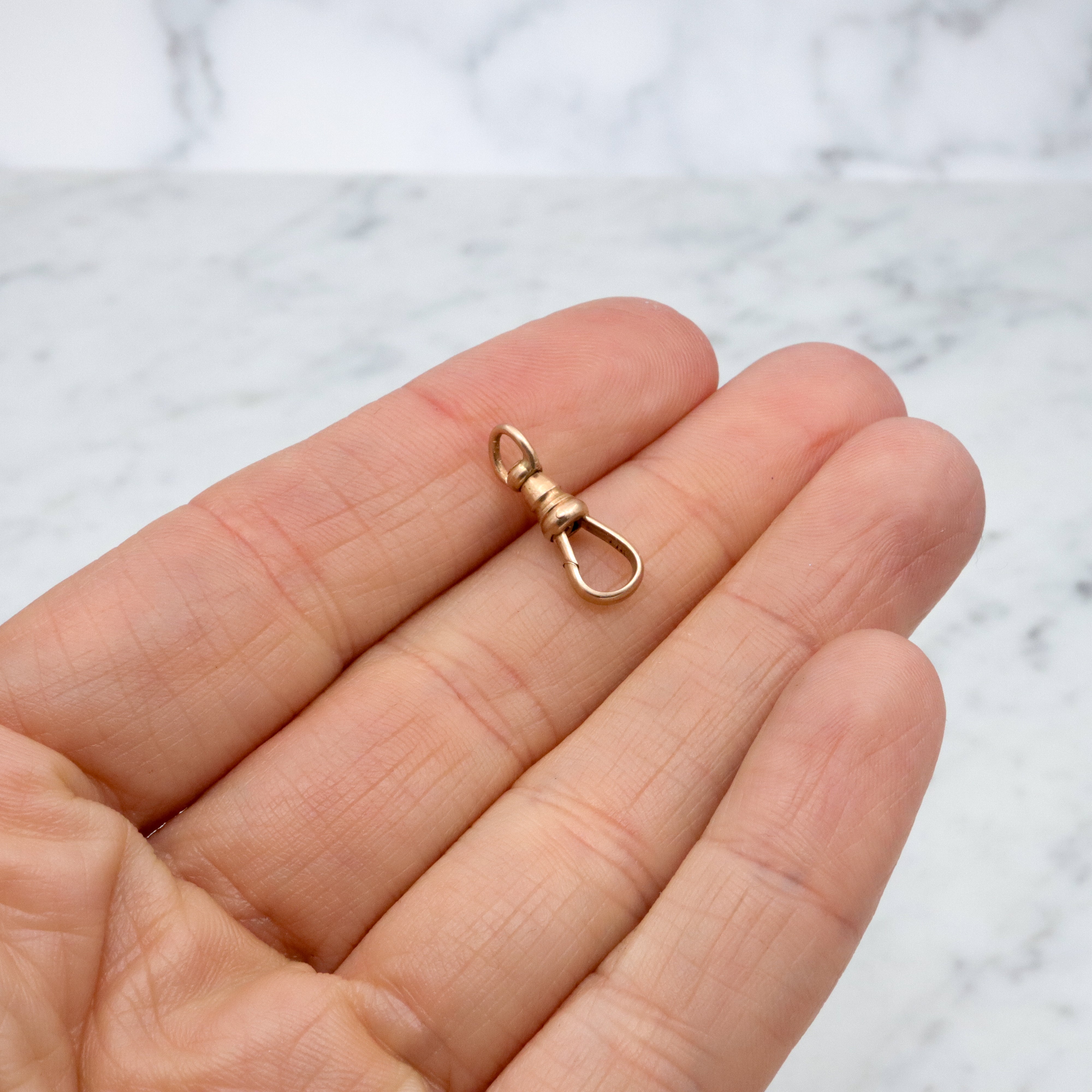 Antique Victorian 14k gold dog clip clasp