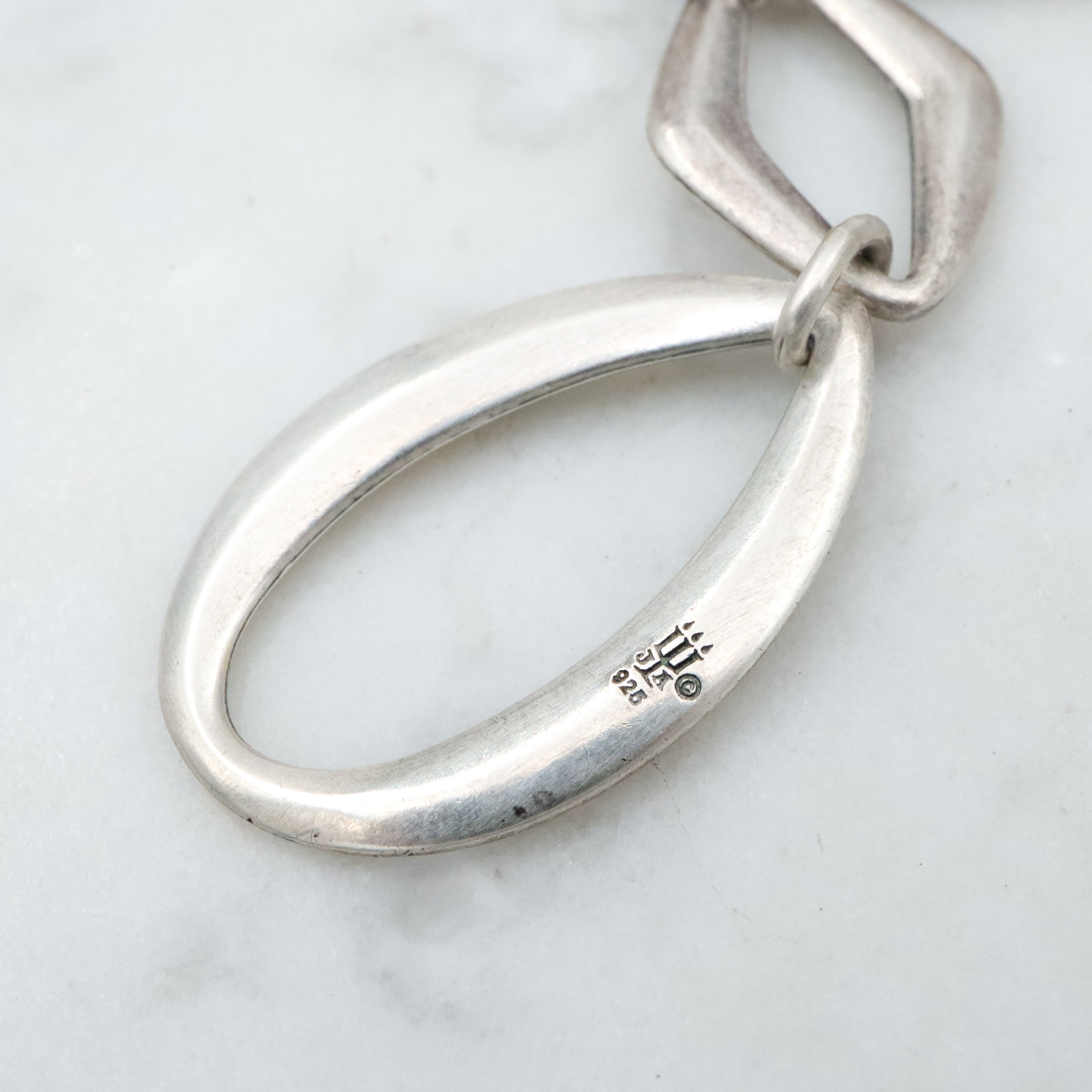 Retired James Avery geometric sterling drop earrings