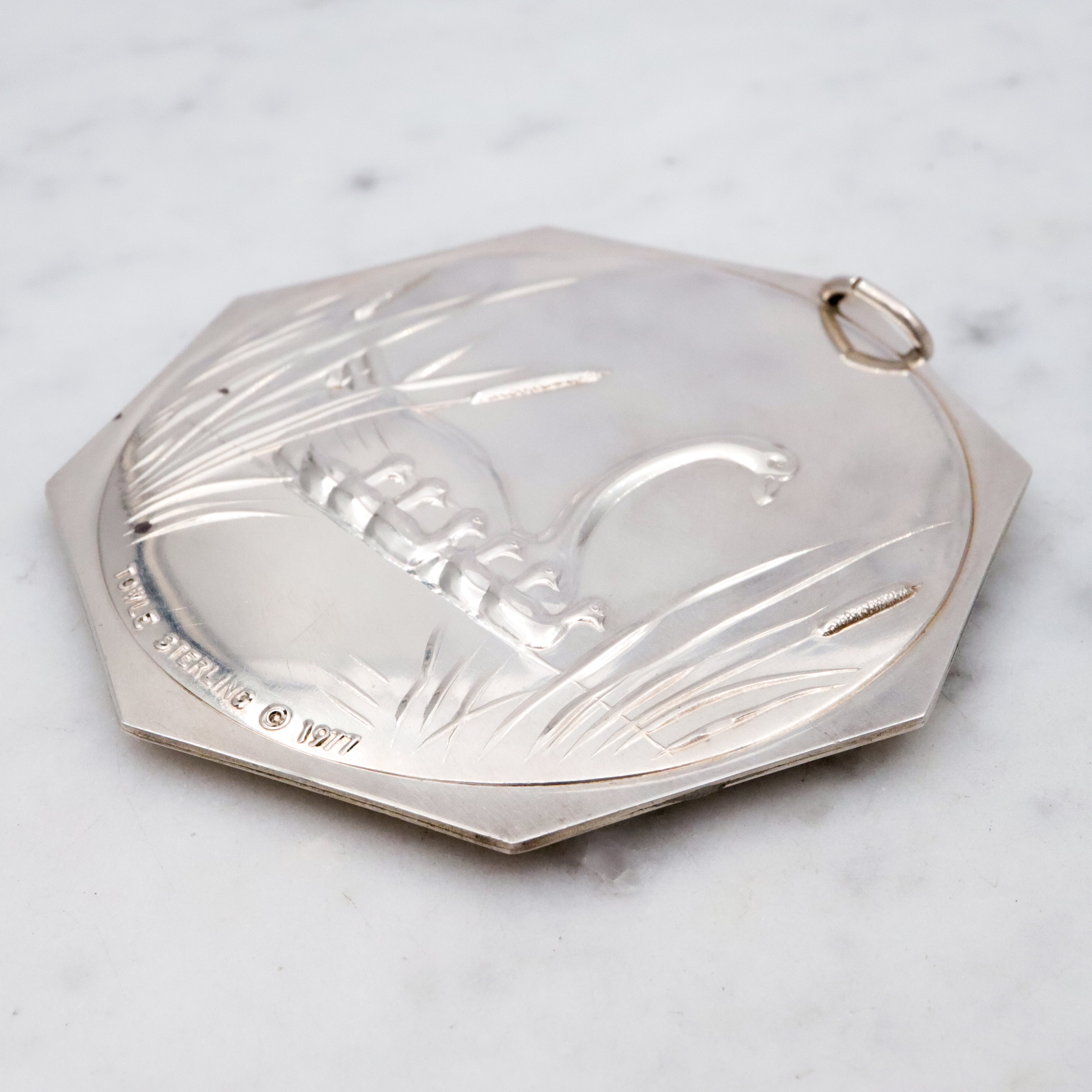 Vintage 1977 Towle Sterling Seven Swans Swimming ornament