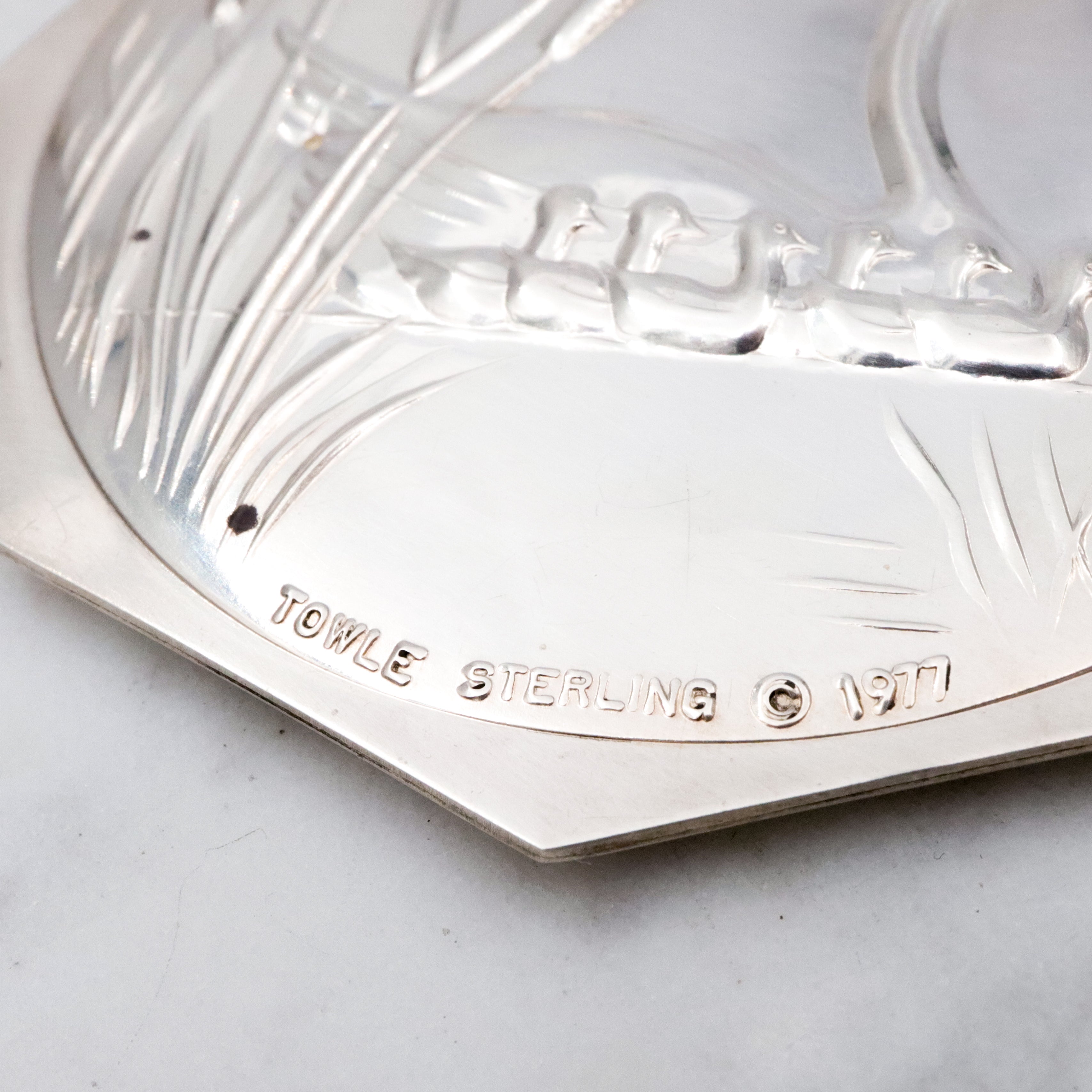 Vintage 1977 Towle Sterling Seven Swans Swimming ornament