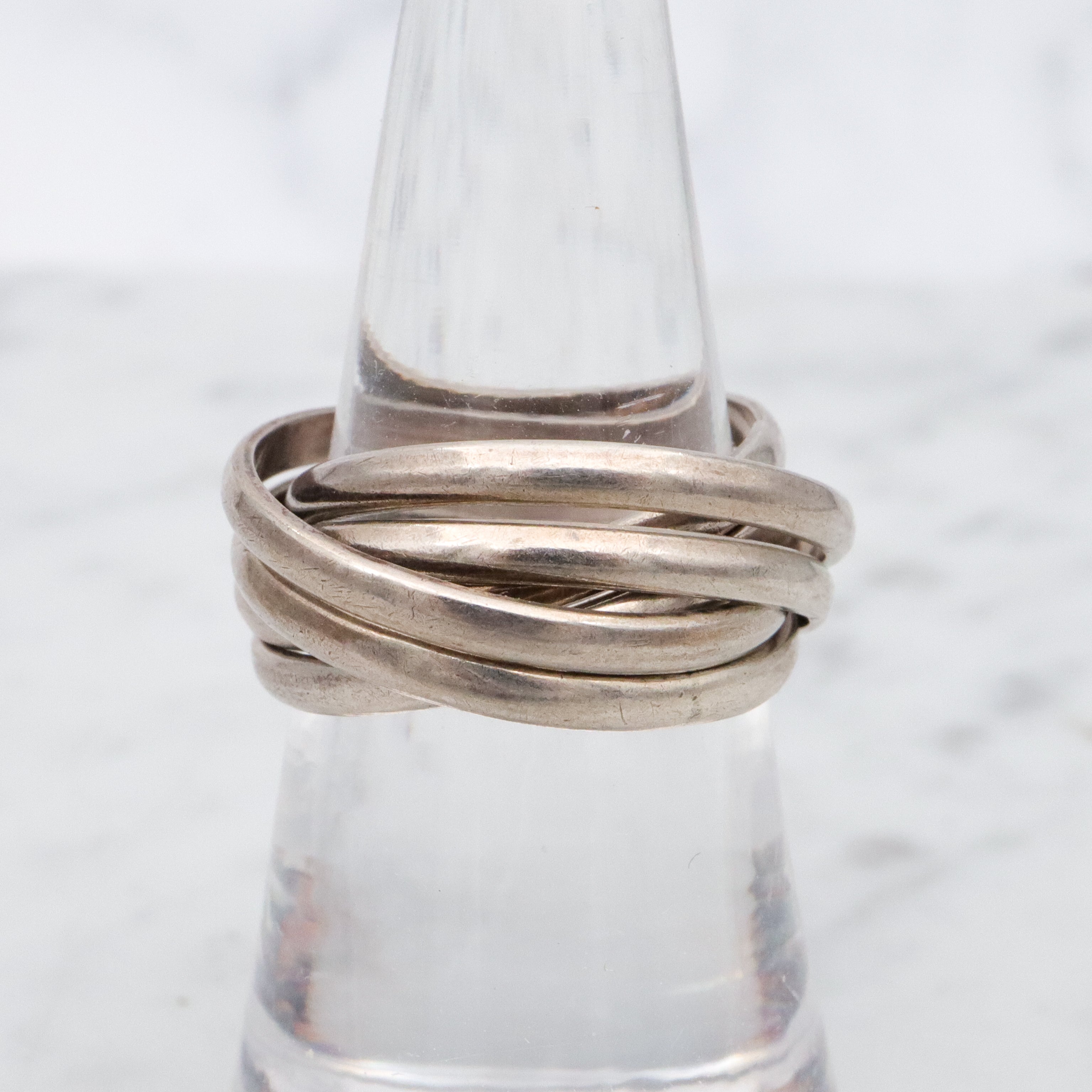 Vintage sterling 6 band rolling ring, size 6.5