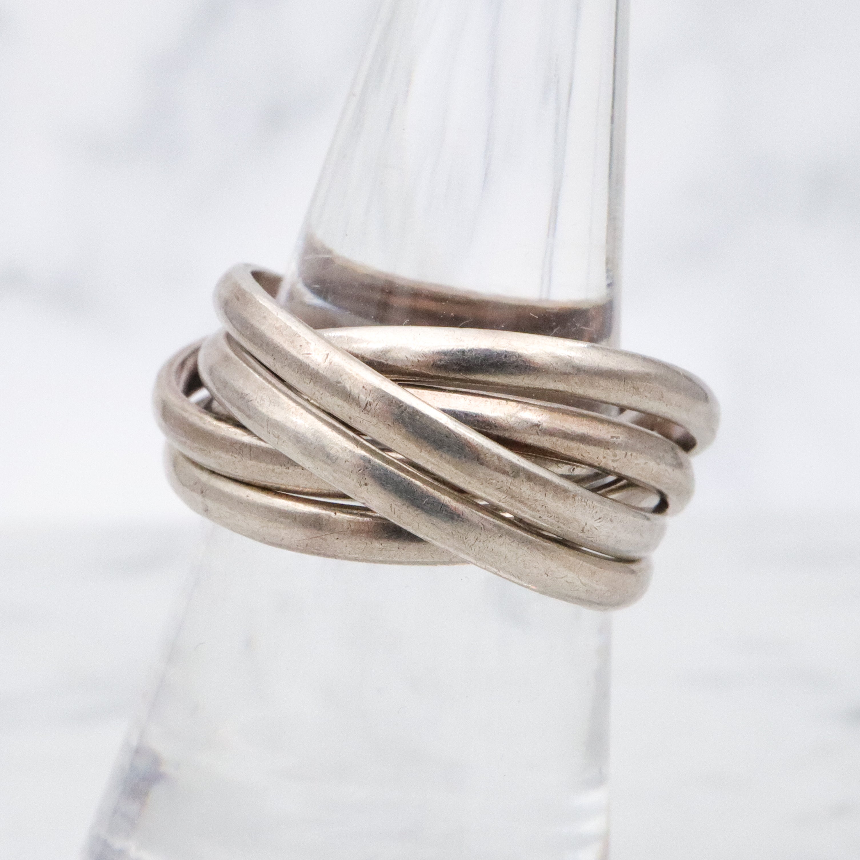 Vintage sterling 6 band rolling ring, size 6.5